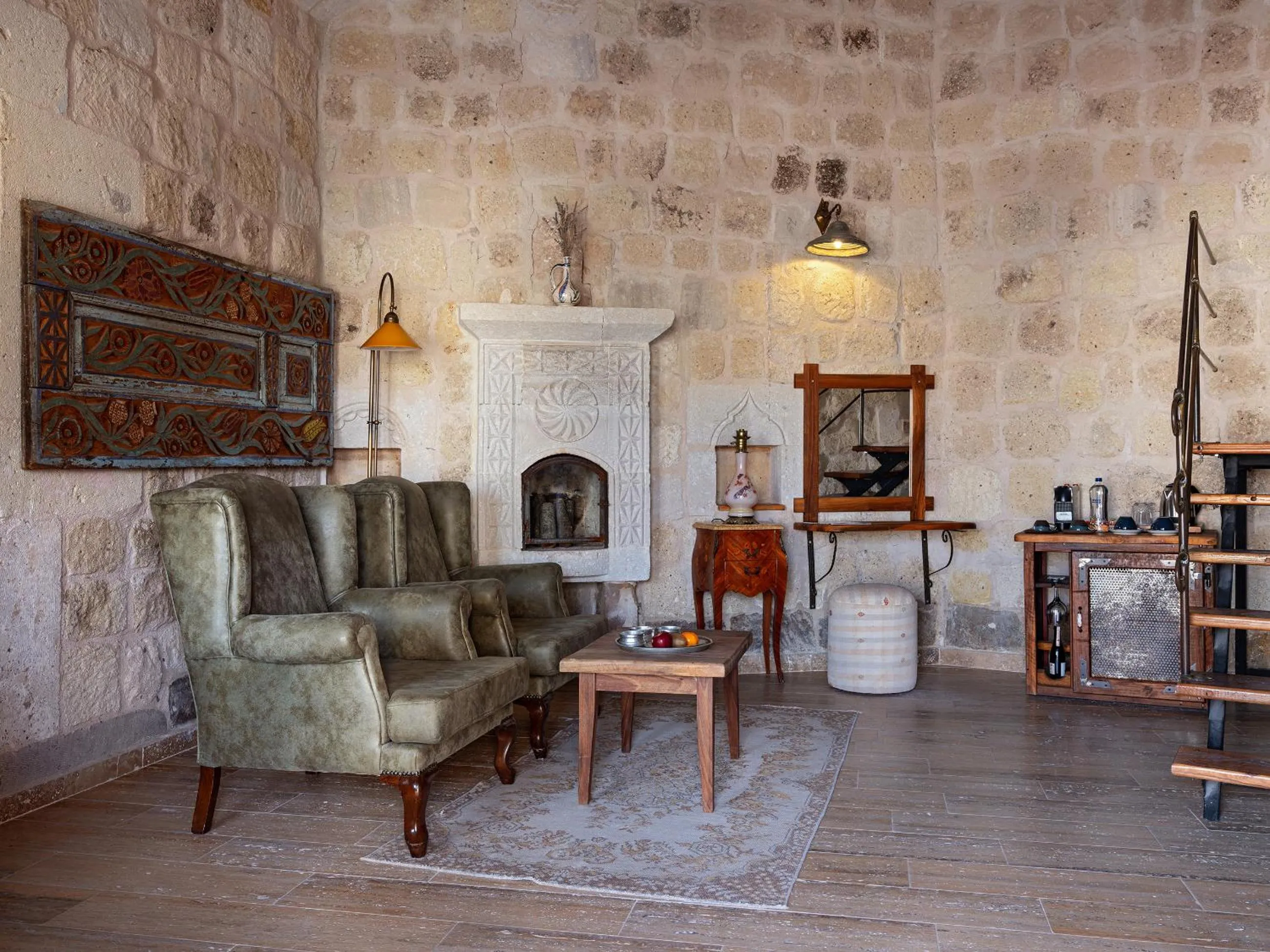 Seating area in Aza Cave Cappadocia Adult Hotel