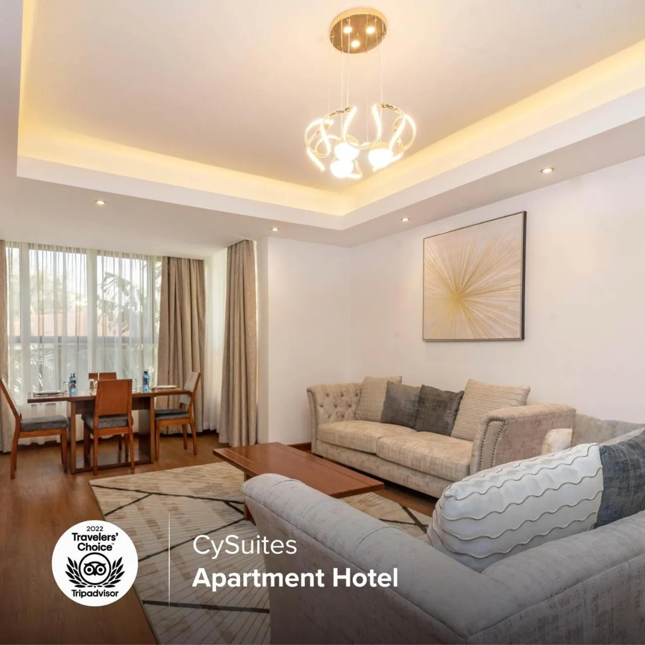 Living room in CySuites Apartment Hotel