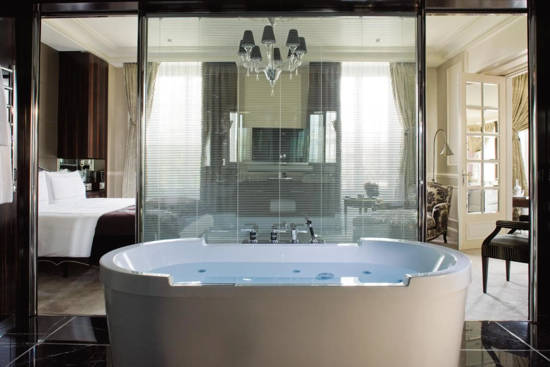 Bathroom in Four Seasons Hotel des Bergues Geneva