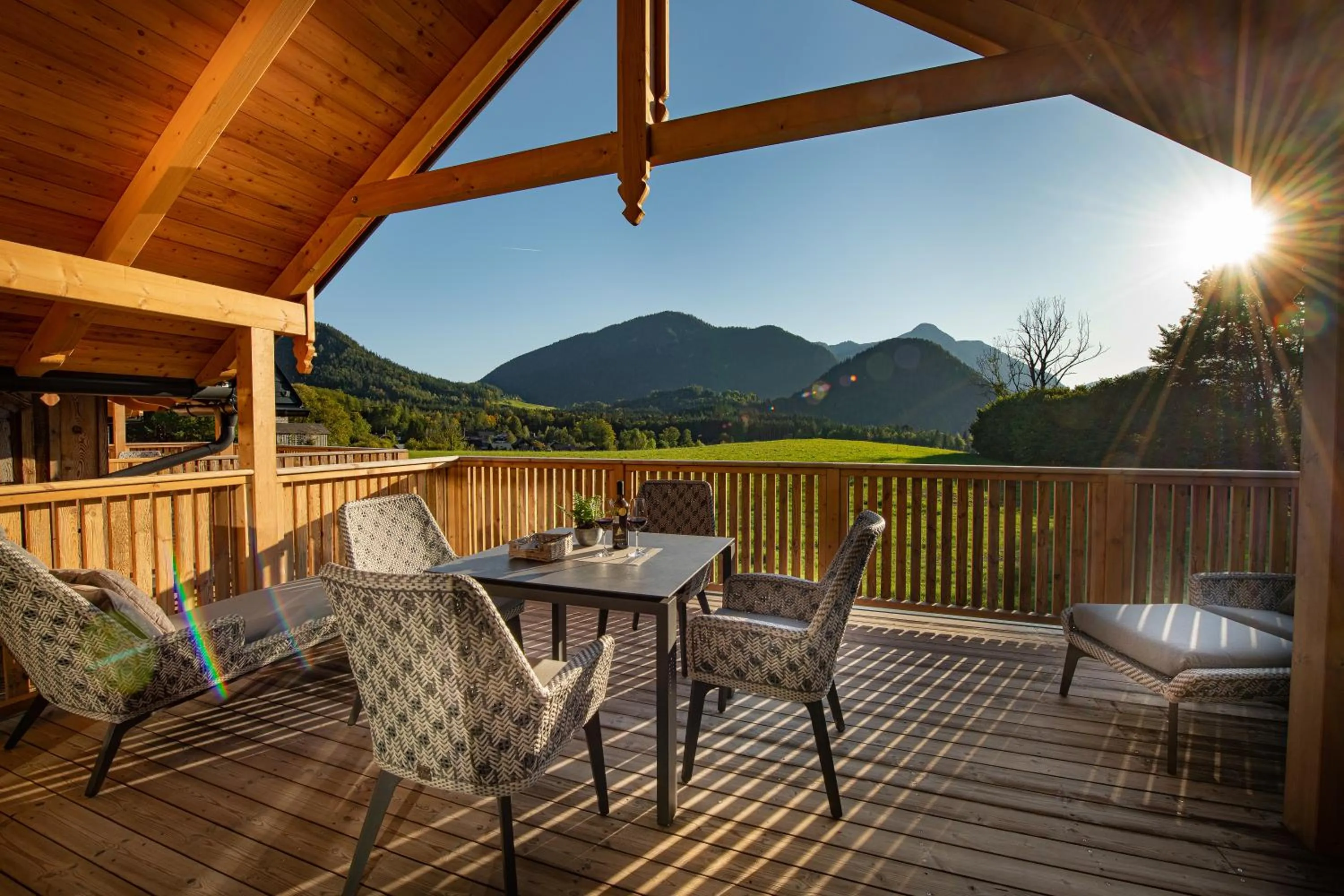 Balcony/Terrace in MONDI Chalets am Grundlsee