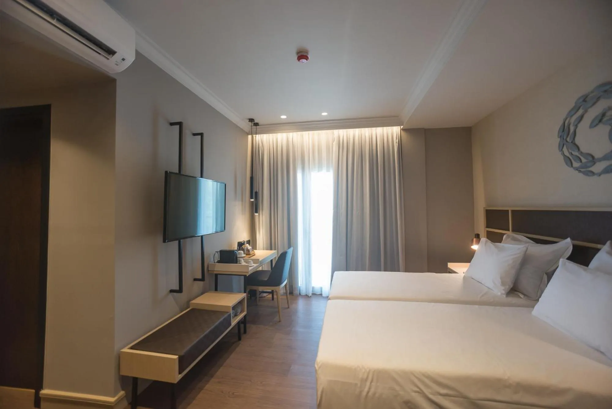 TV and multimedia, Bed in Pefkaki Boutique Hotel Loutraki