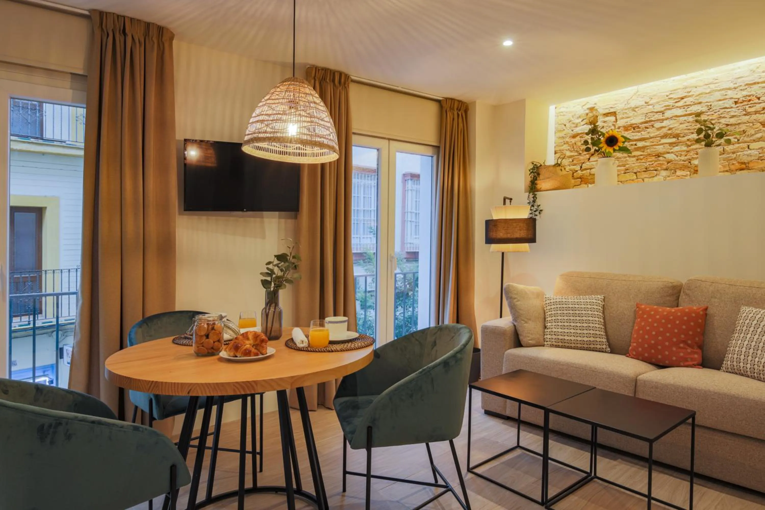 Seating area in Apartamentos Magna Sevilla