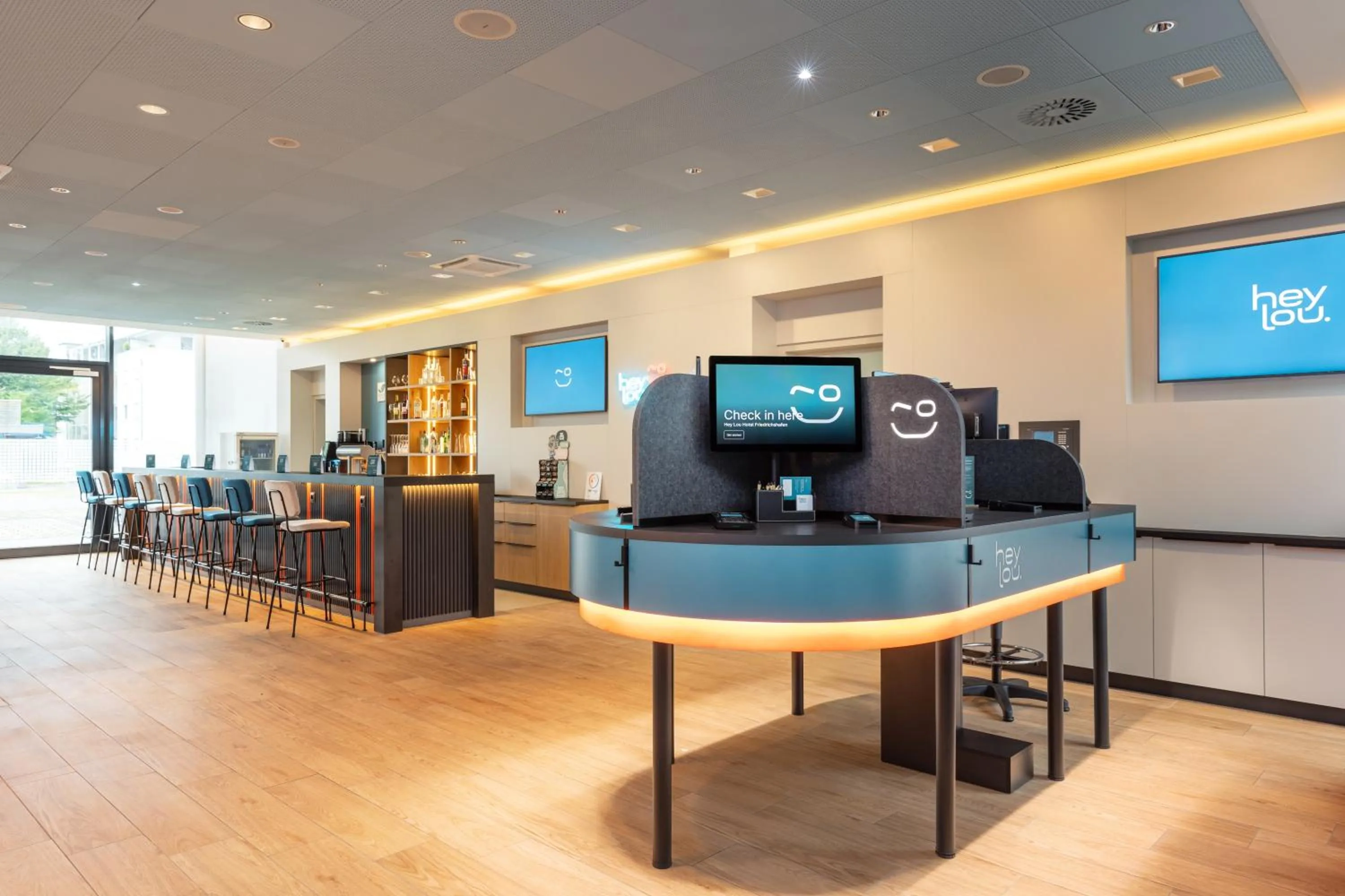 Lobby or reception in Hey Lou Hotel Friedrichshafen