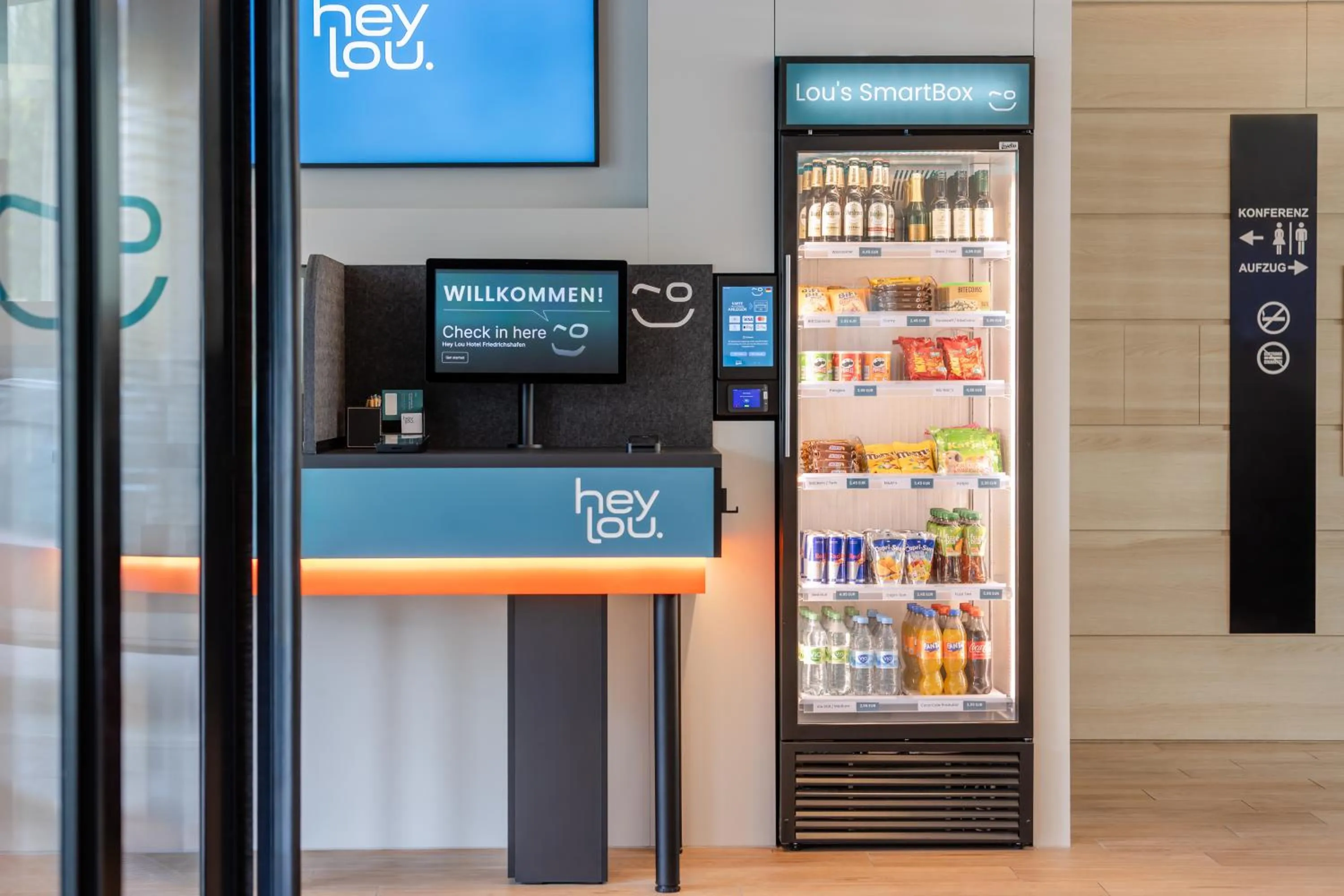 Lobby or reception in Hey Lou Hotel Friedrichshafen