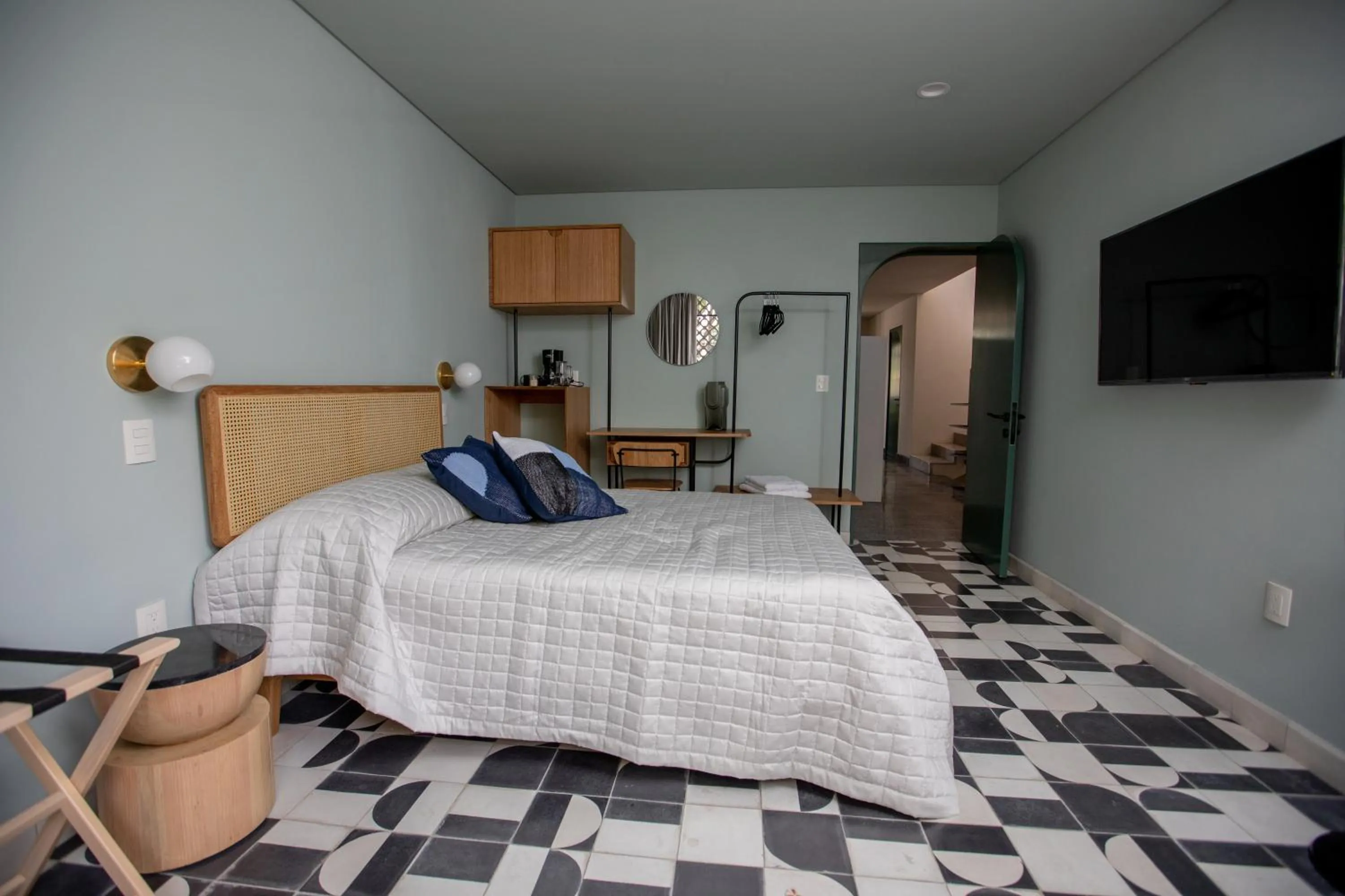 Bed in Casa Ixaya by Barrio México