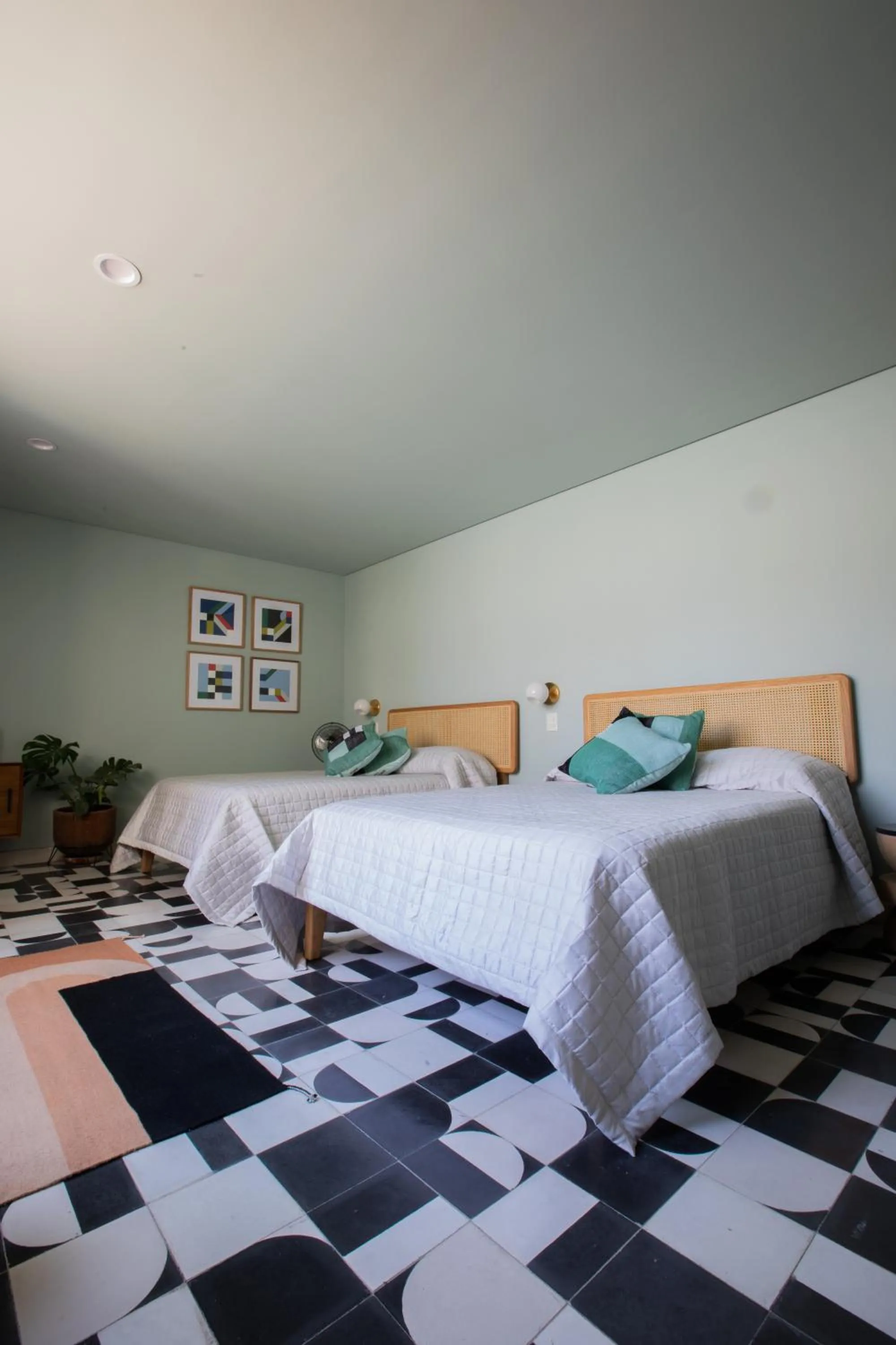 Bed in Casa Ixaya by Barrio México