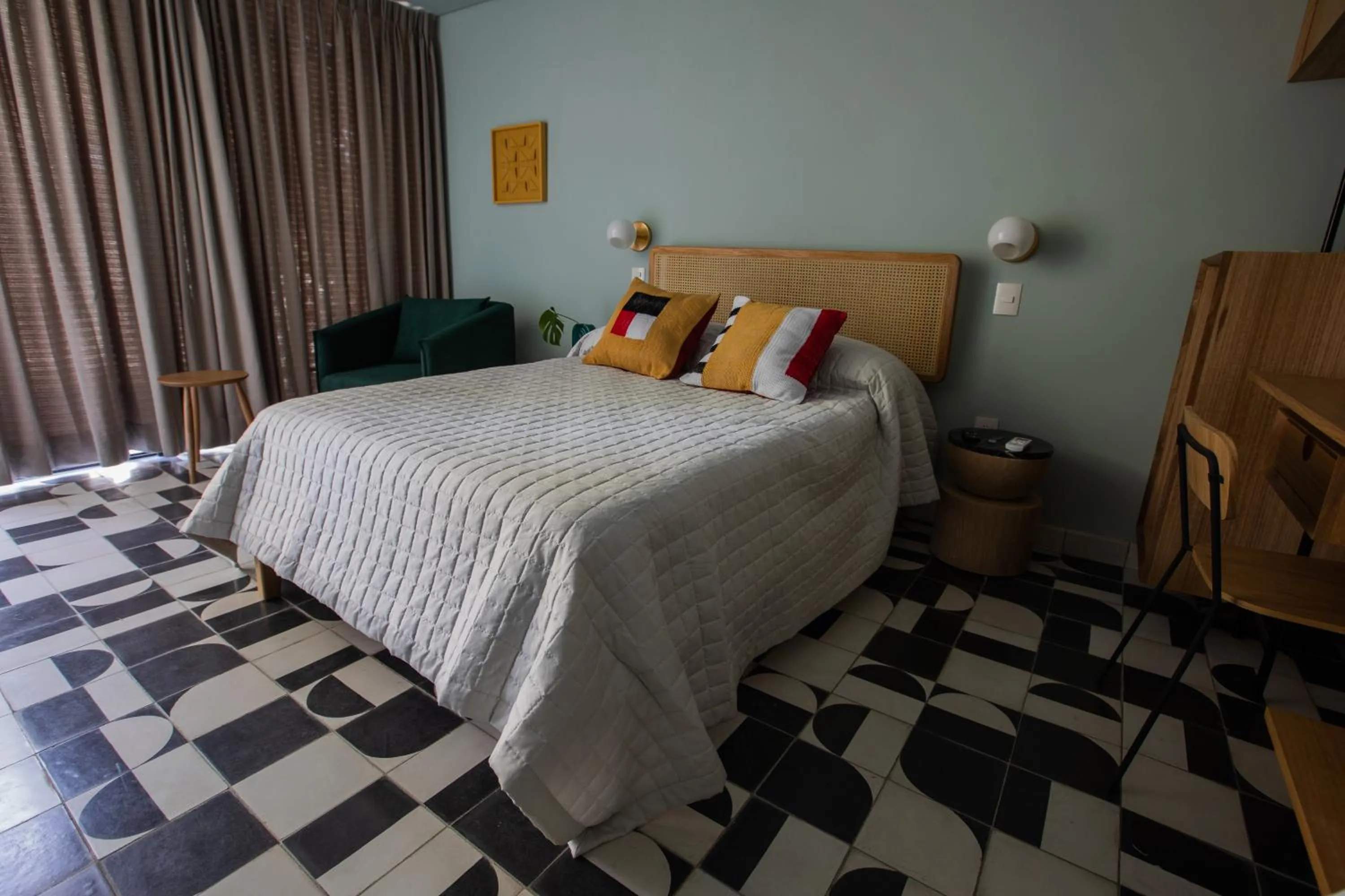 Bed in Casa Ixaya by Barrio México