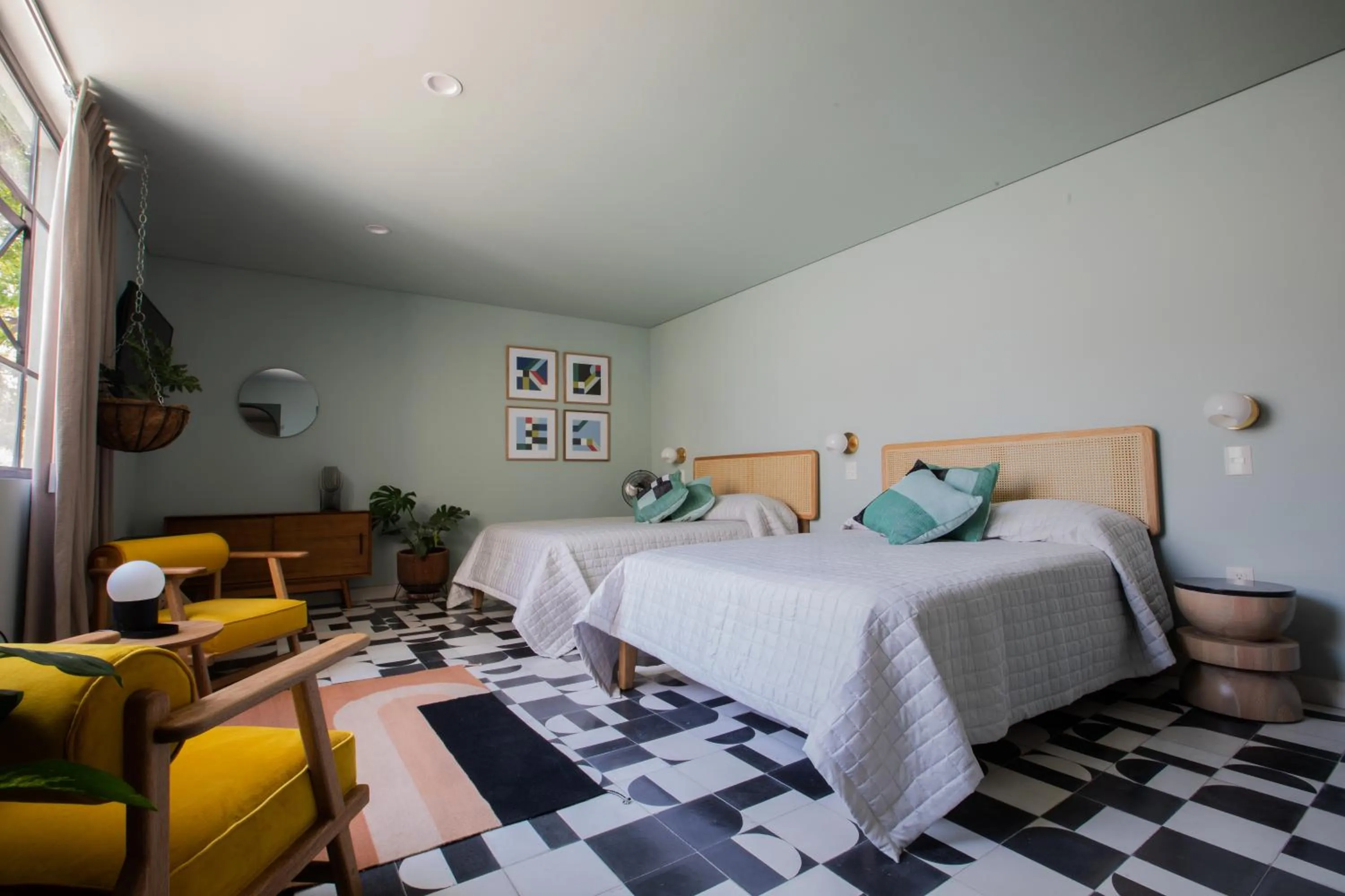 Bed in Casa Ixaya by Barrio México