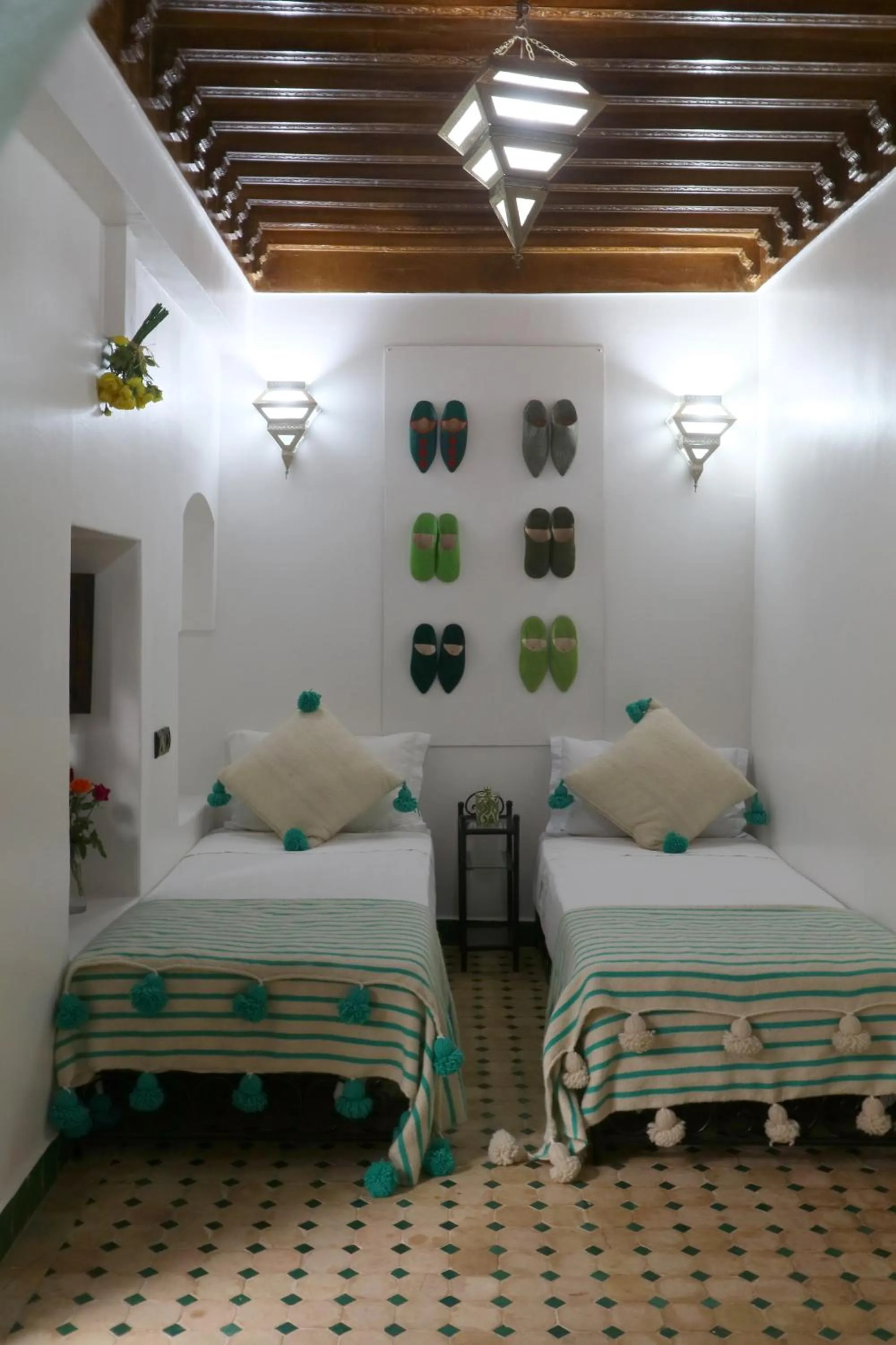 Bed in Riad Dada Mouss & Suites