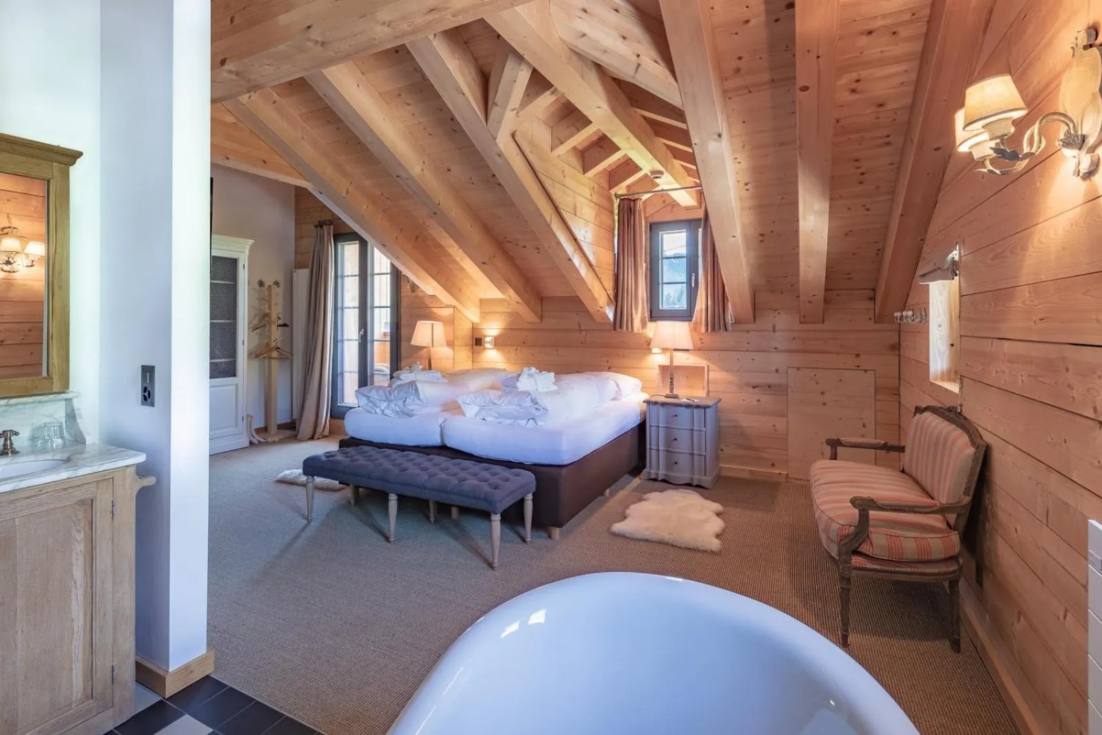 Bedroom in Rinderberg Lodge