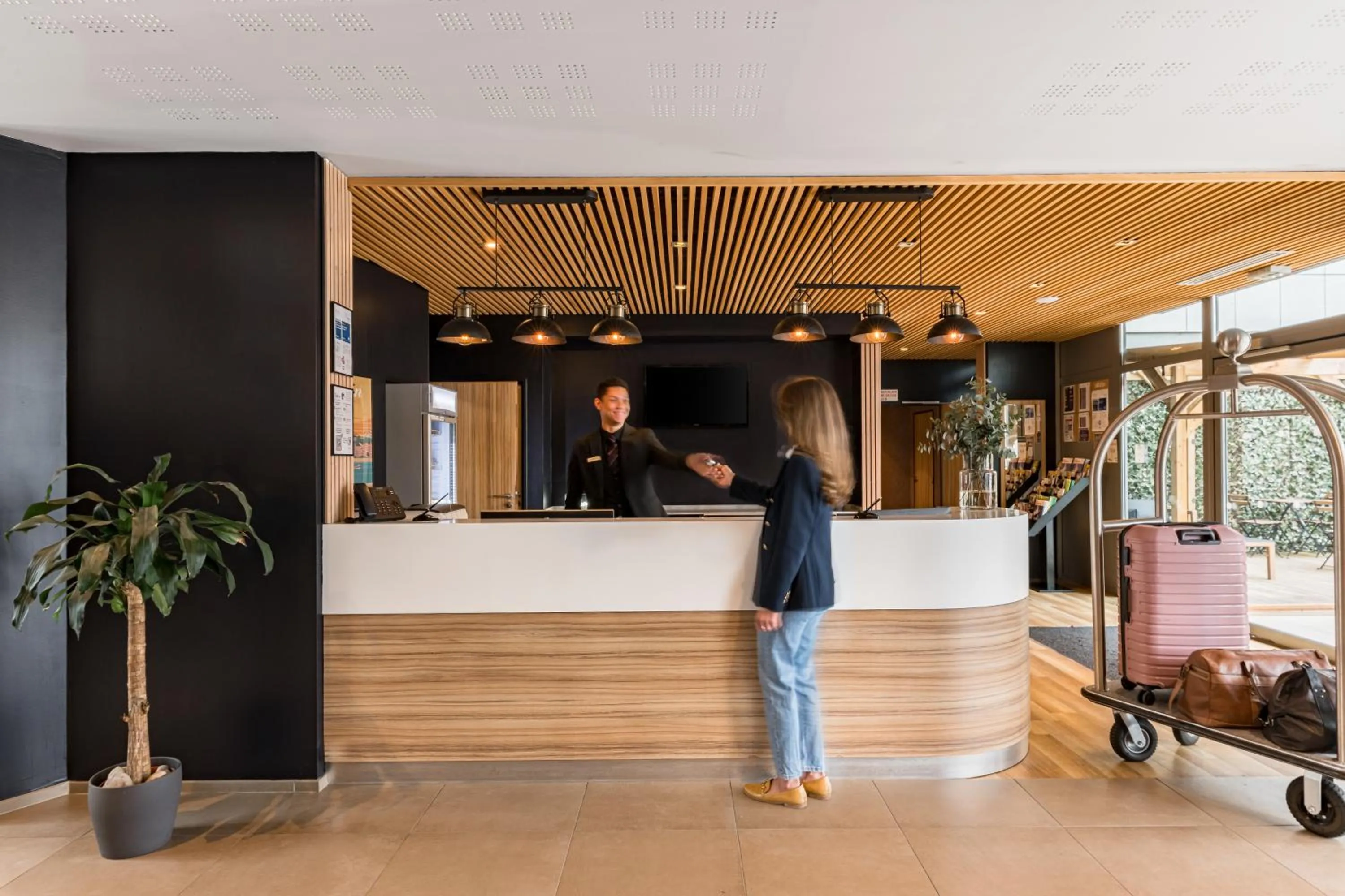 Lobby or reception in Appart hôtel Q7 Lodge Lyon 7