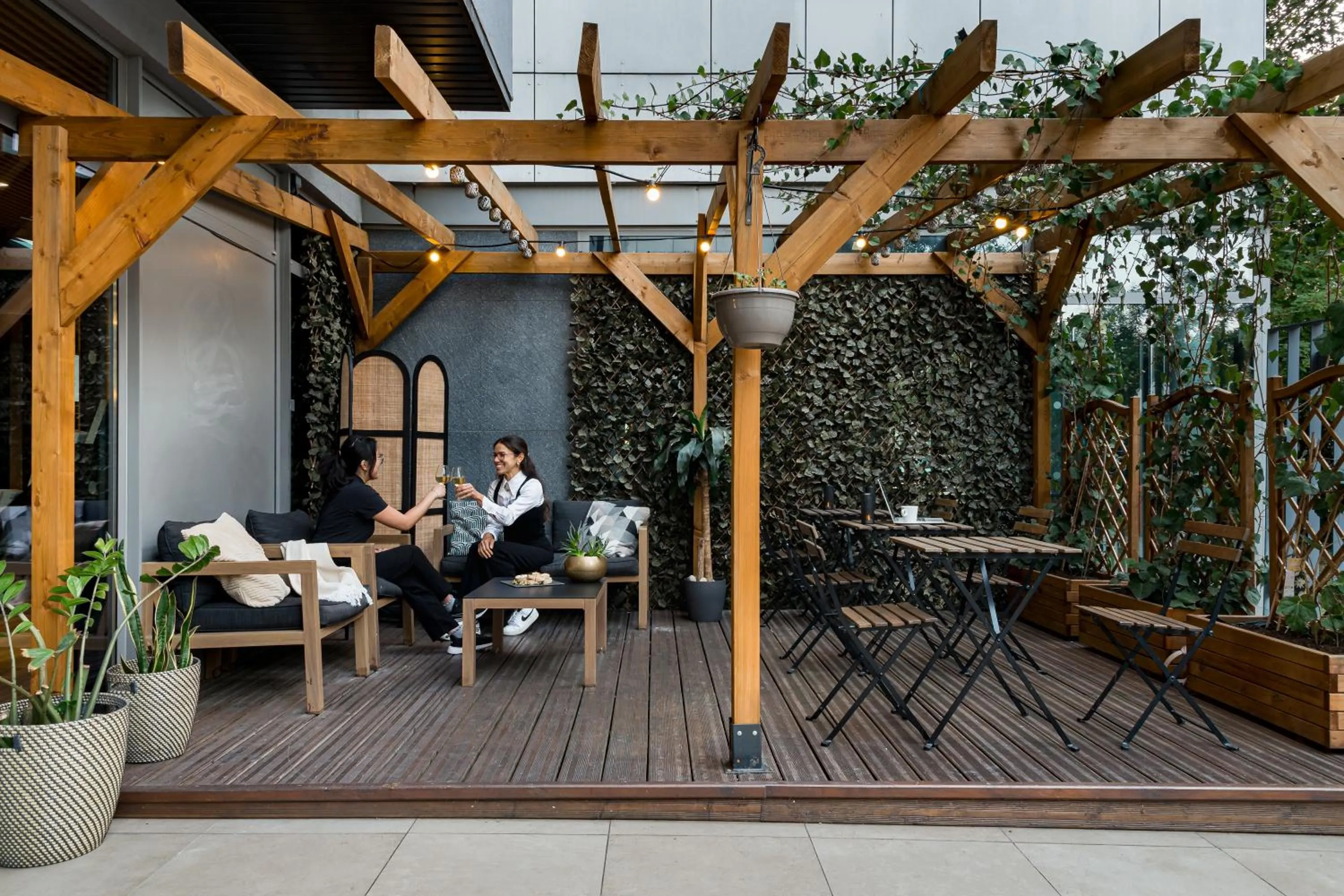 Patio in Appart hôtel Q7 Lodge Lyon 7