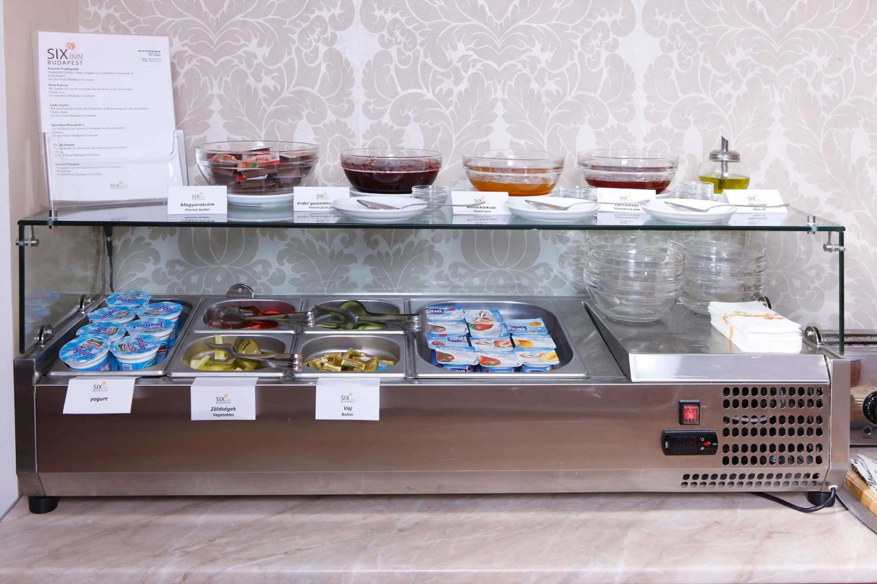 Breakfast in Six Inn Hotel Budapest