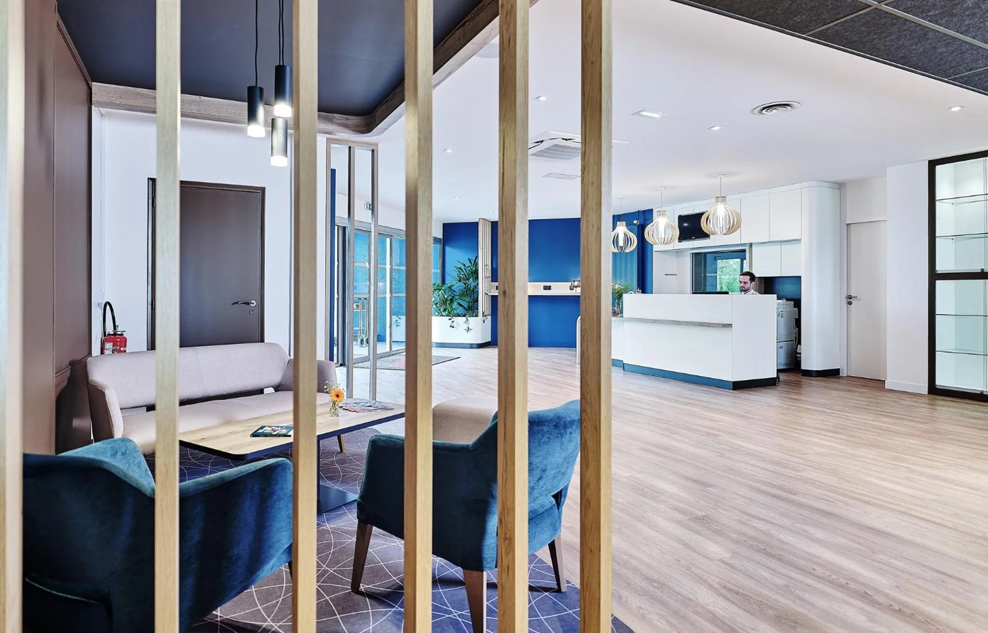 Lobby or reception in Logis Hôtel Restaurant Aloe