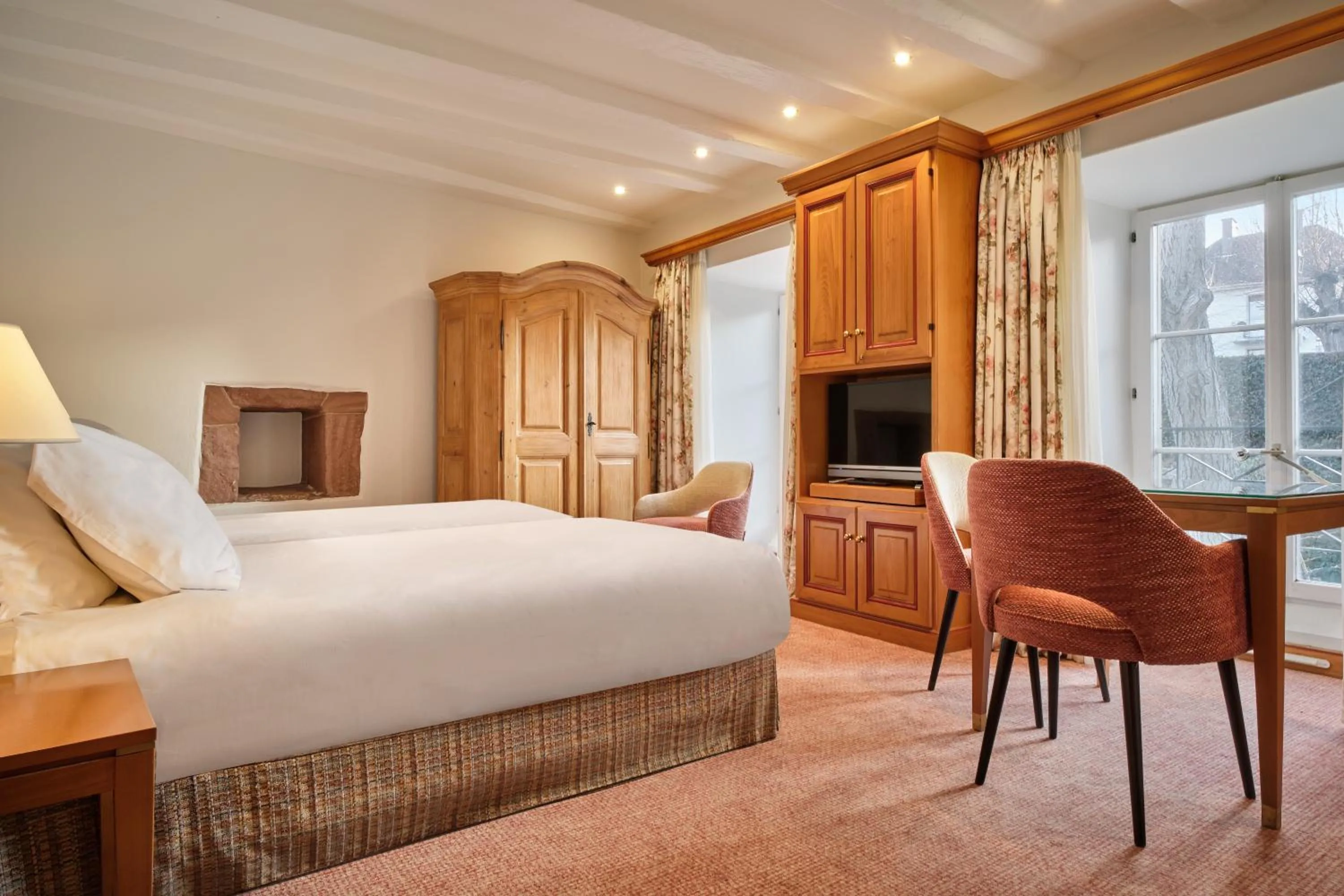 Bedroom, Bed in Hotel & Spa A la cour d'Alsace by HappyCulture