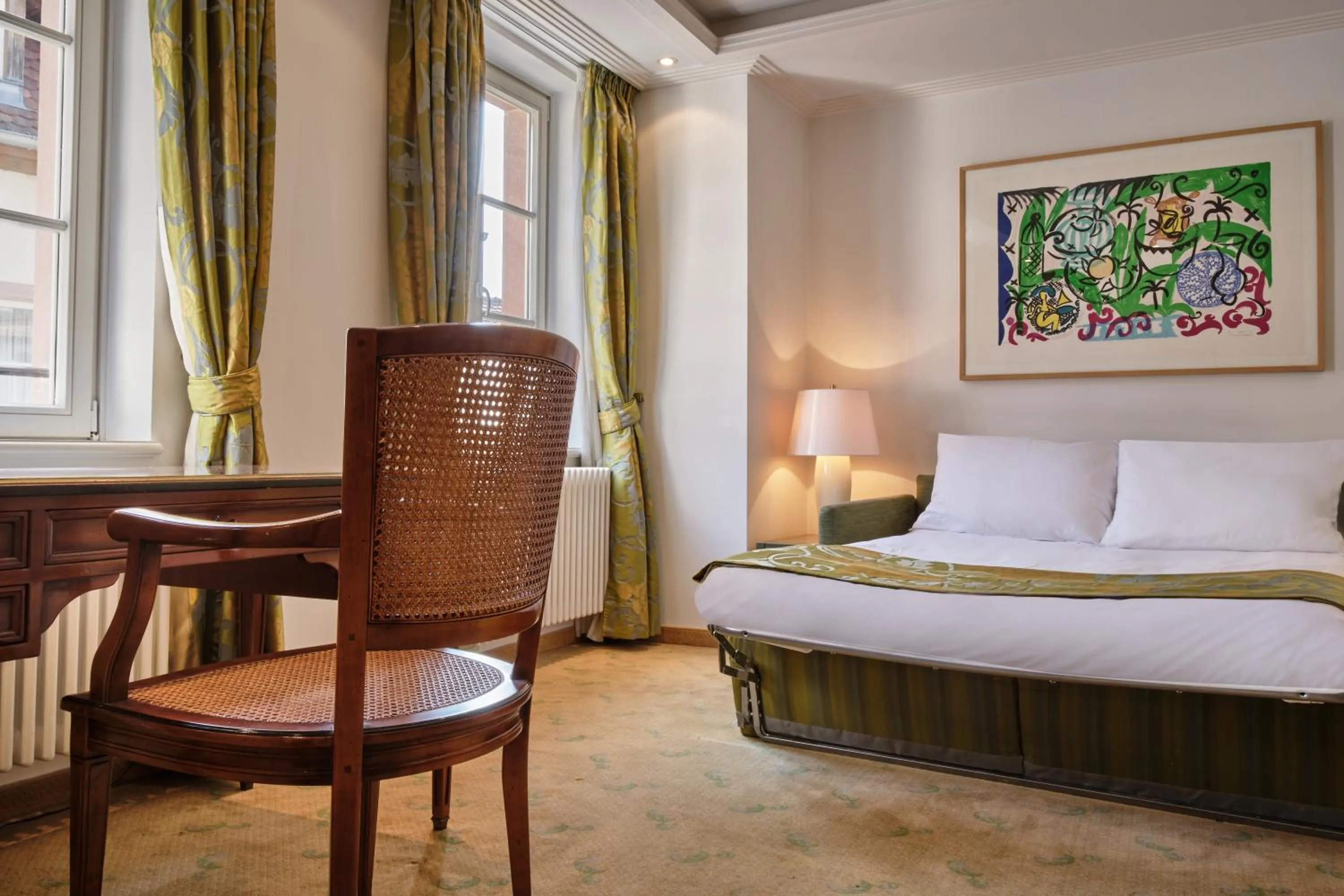 Bedroom, Bed in Hotel & Spa A la cour d'Alsace by HappyCulture