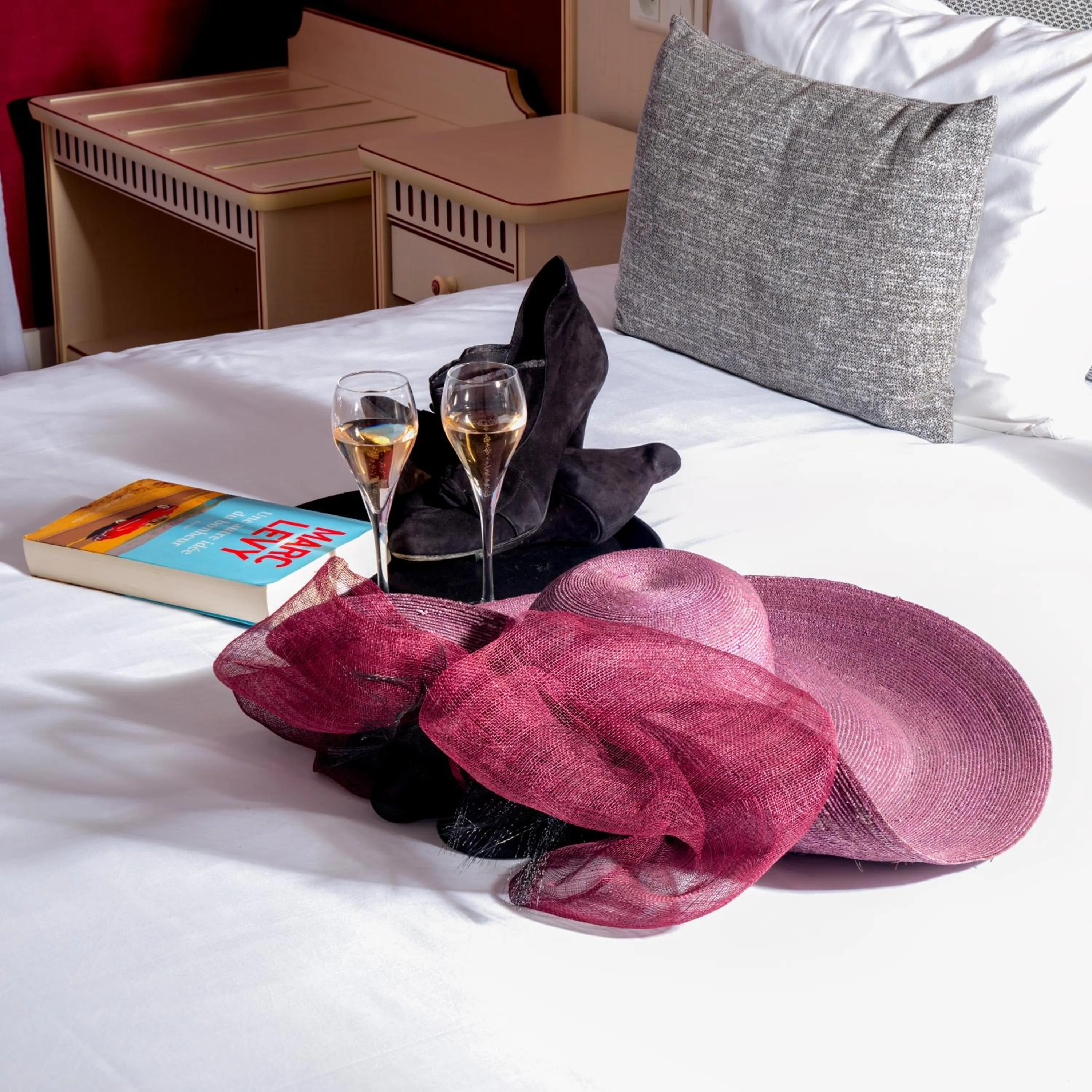 Drinks, Bed in Logis Hôtel-Restaurant LE FONTARABIE