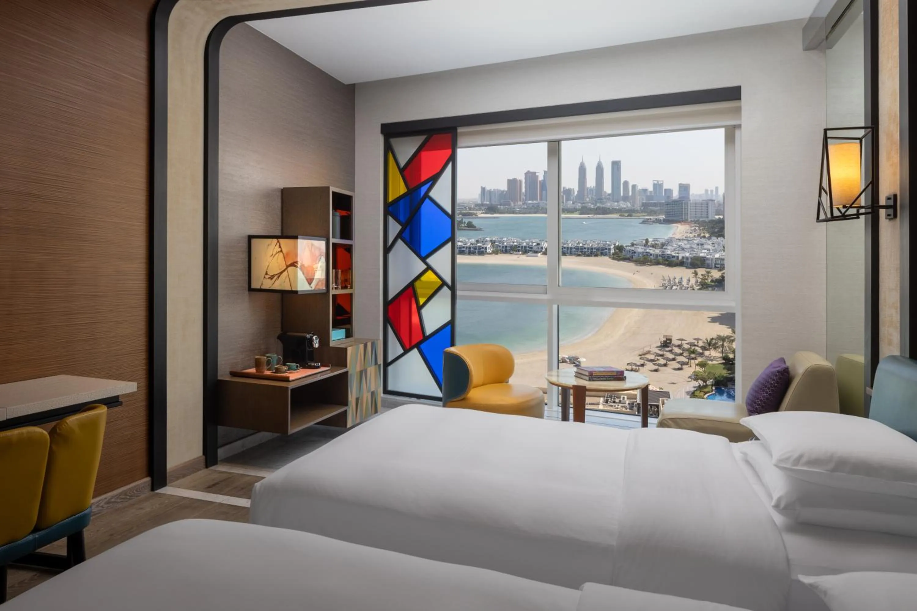 Sea view, Bed in Andaz Dubai The Palm, By Hyatt