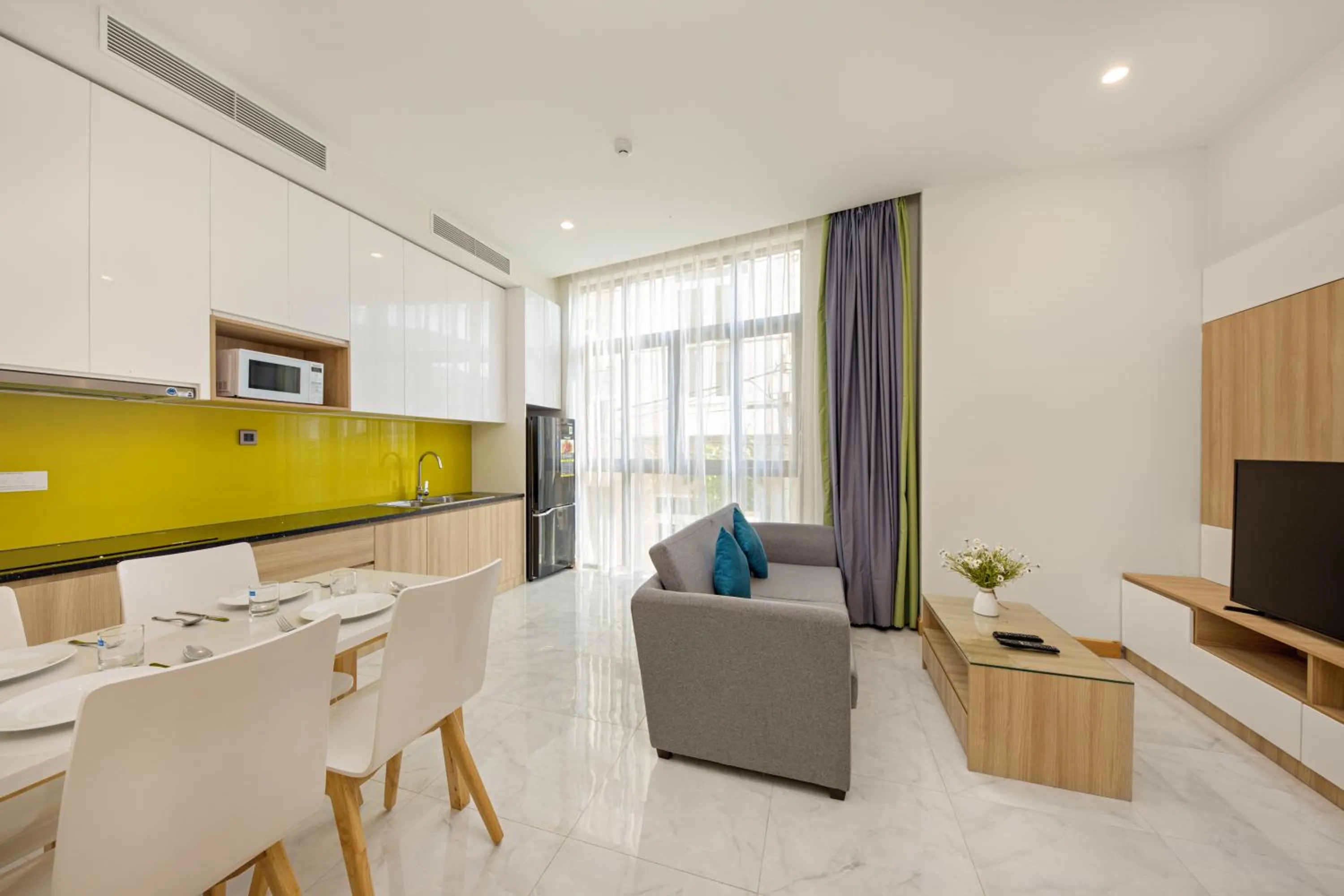 Kitchen or kitchenette in Sun River Hotel & Apartment