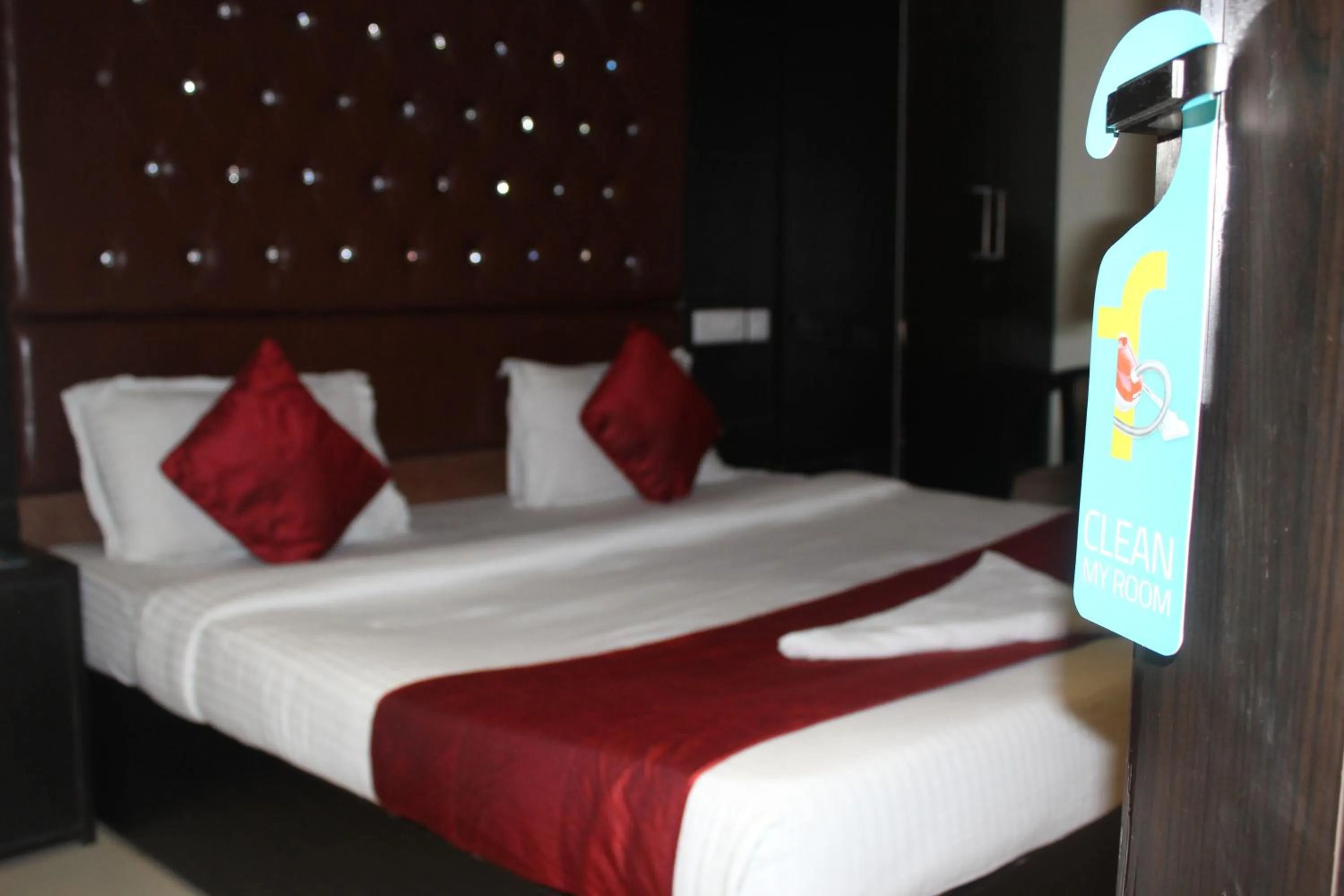 Bed in hotel the Diamond