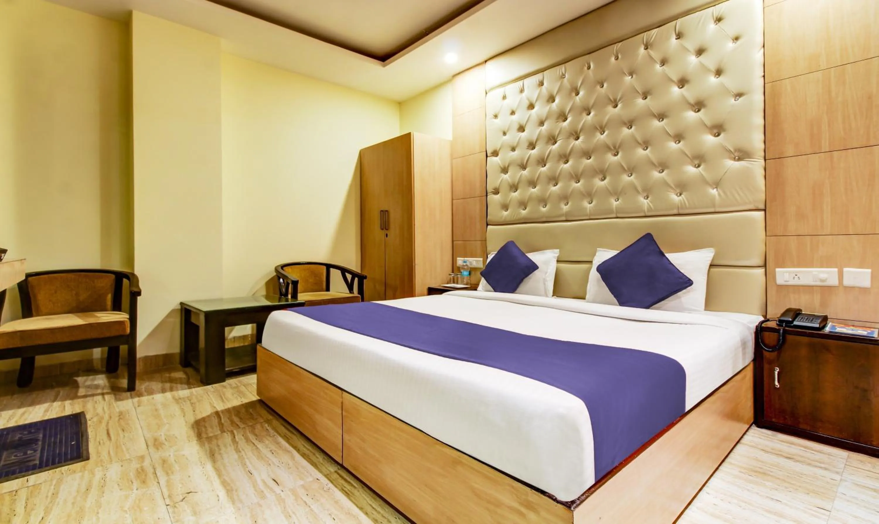 Bed in hotel the Diamond