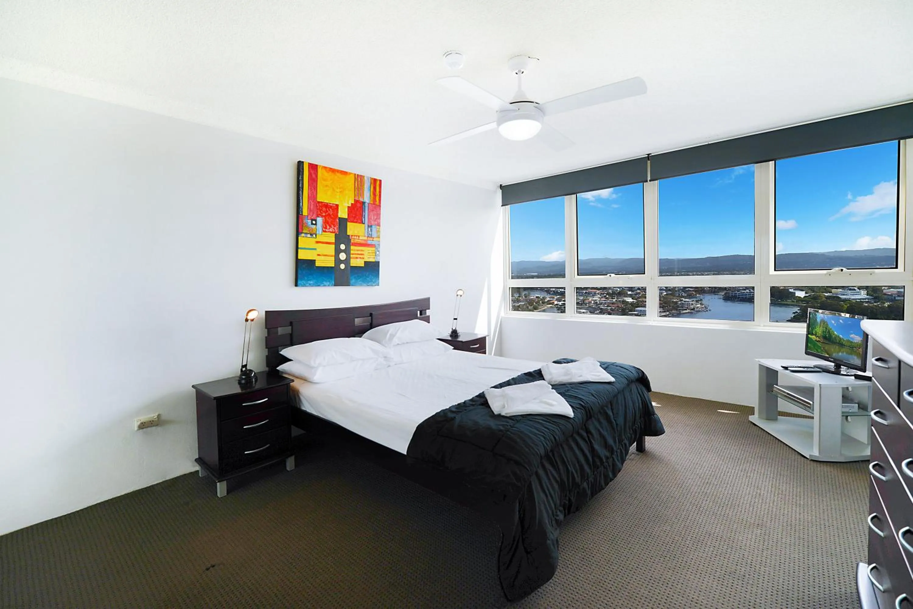Bedroom, Bed in Condor Apartments by Gold Coast Premium