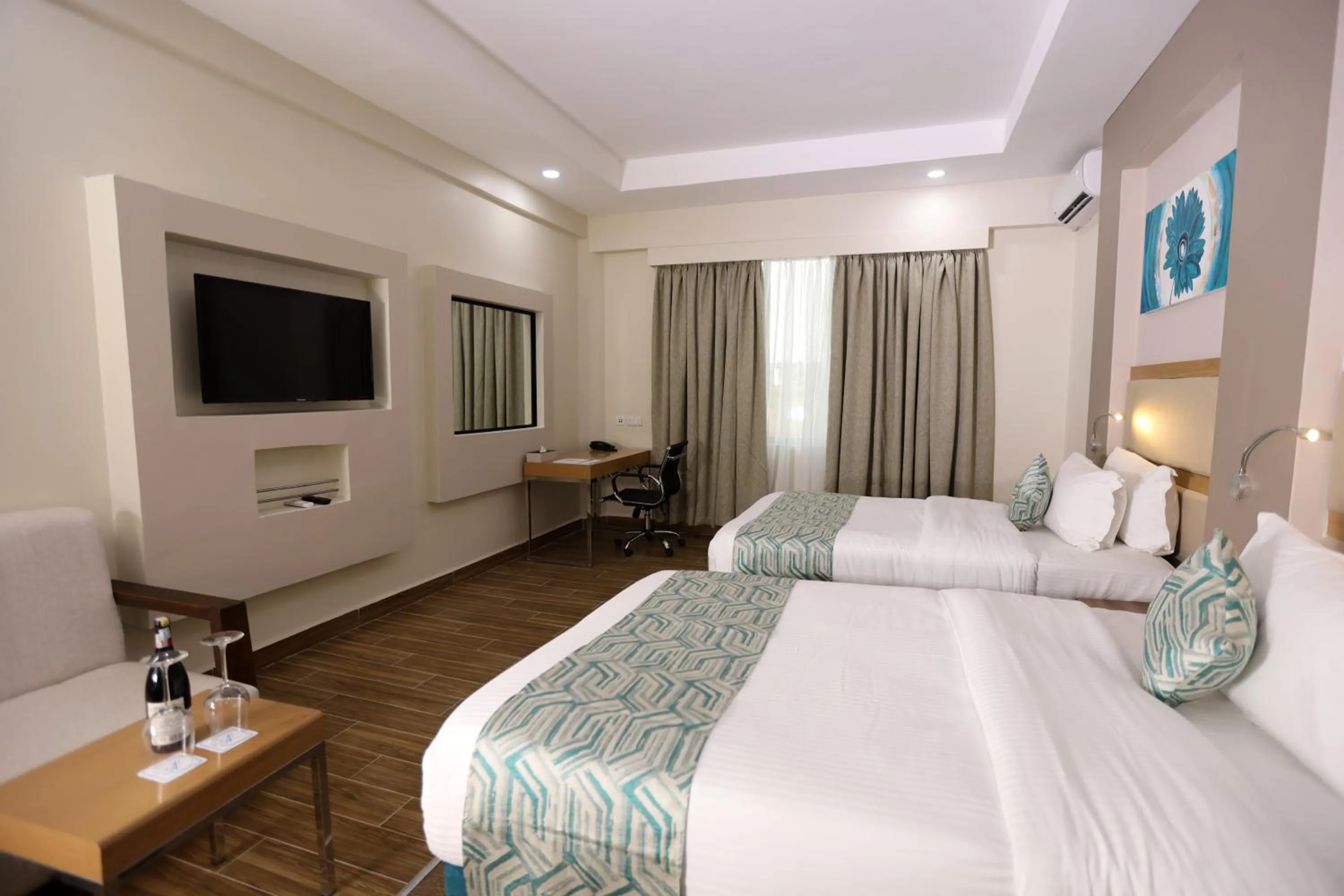 Bed in PrideInn Plaza Nairobi Airport