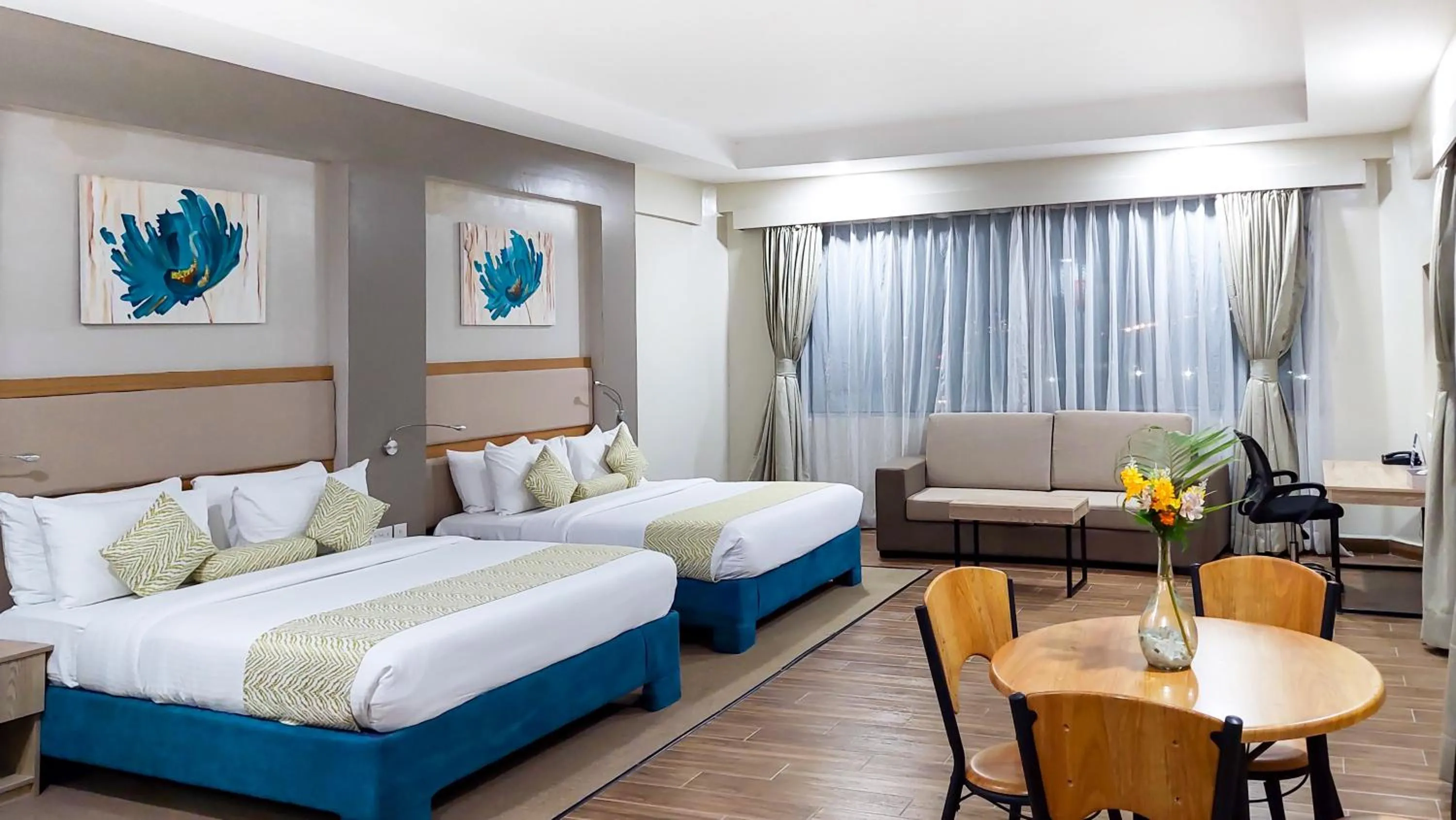 Bed in PrideInn Plaza Nairobi Airport