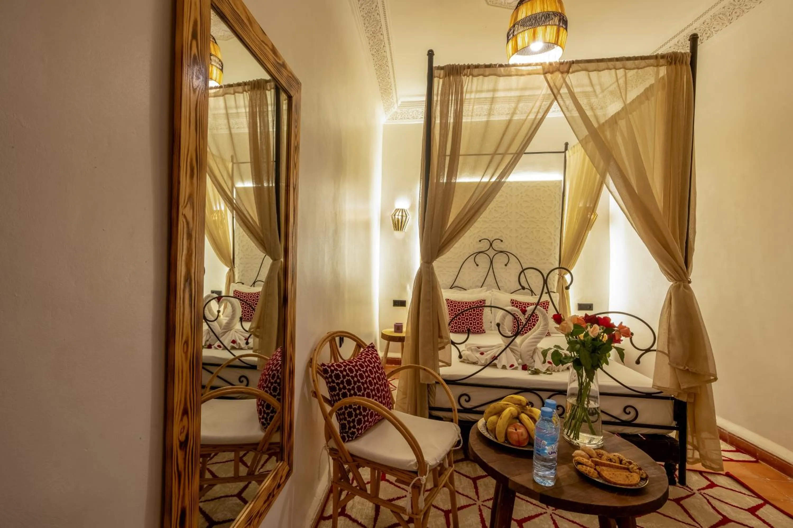 Bed in Riad des remparts Marrakech