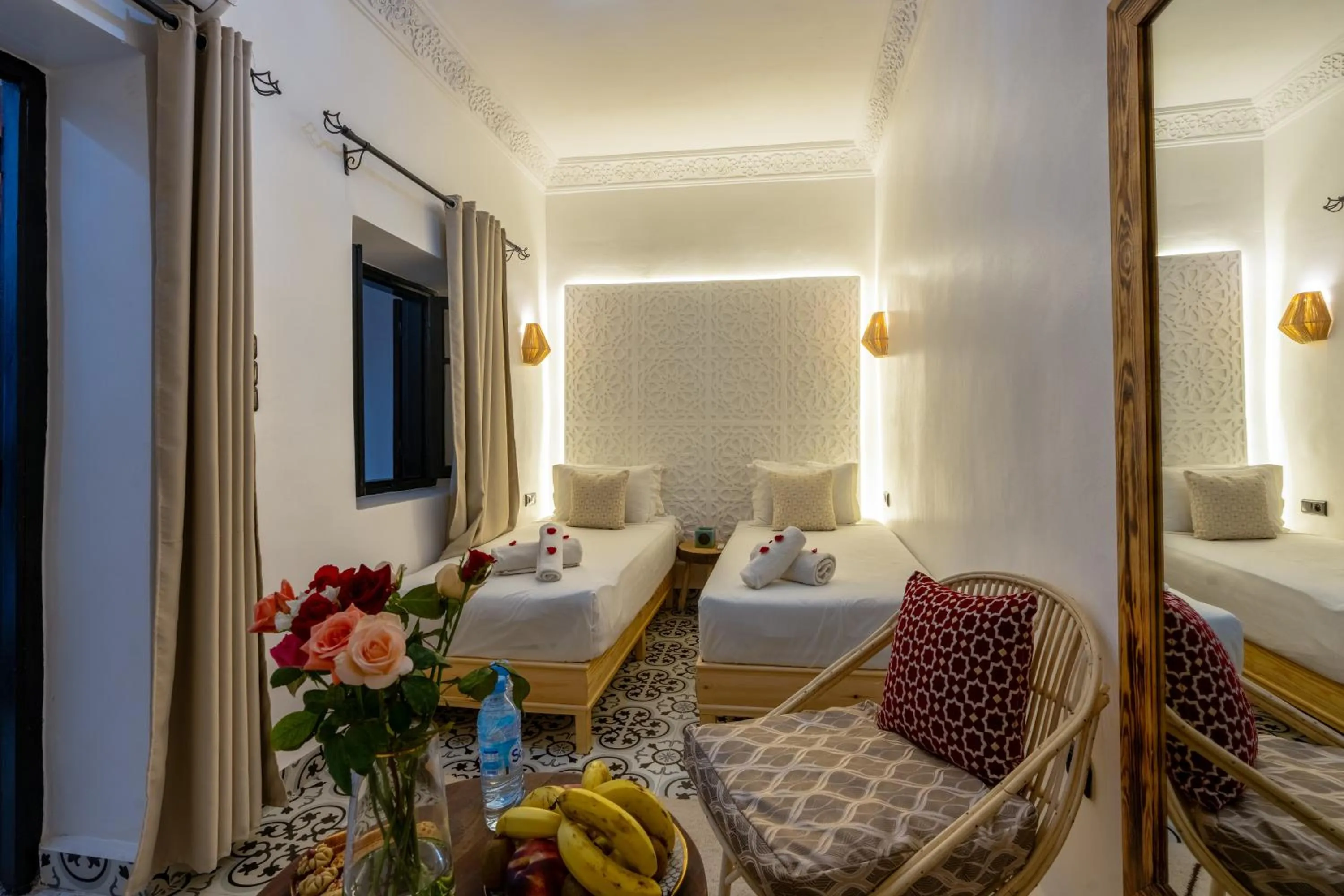 Bed in Riad des remparts Marrakech