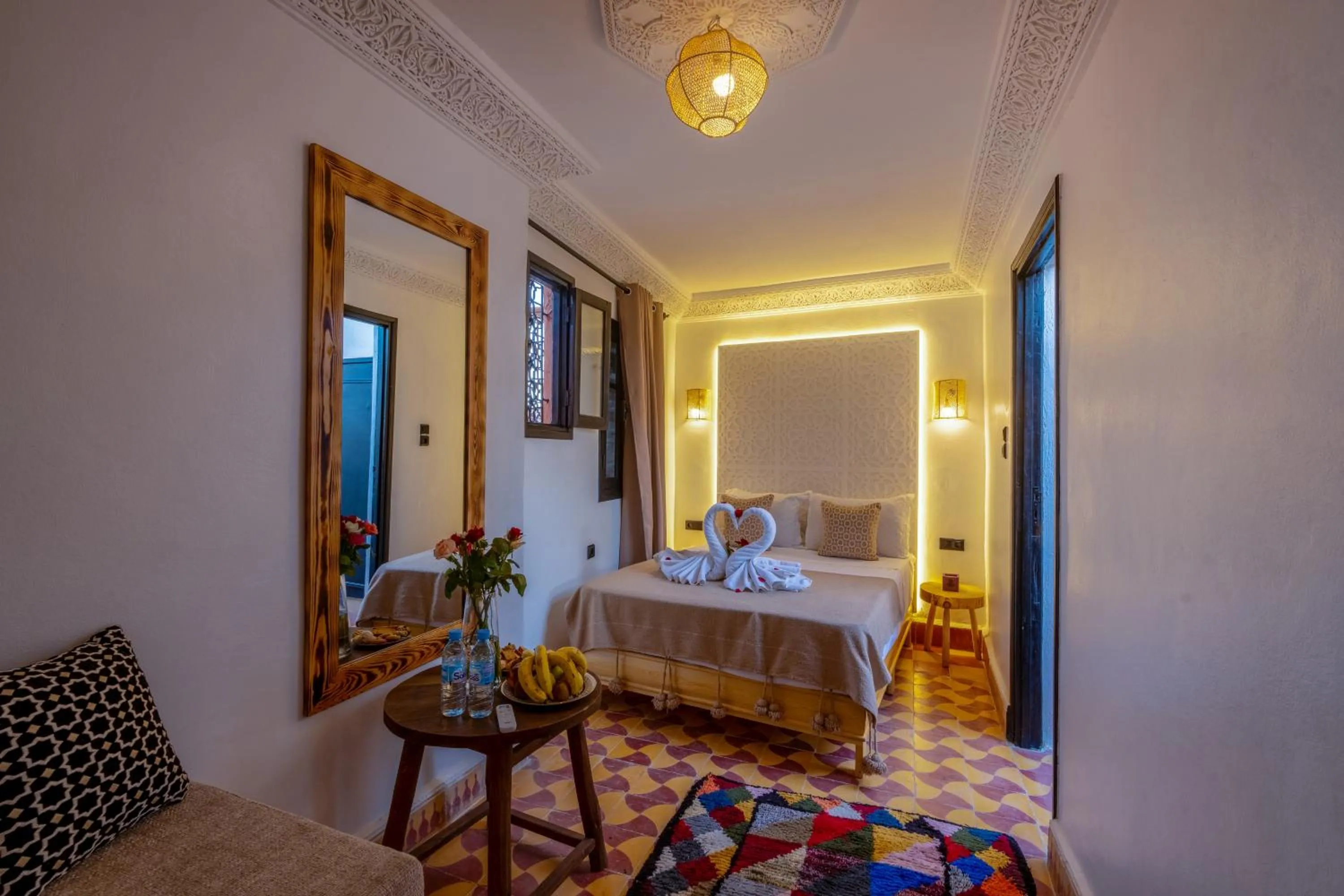 Bed in Riad des remparts Marrakech