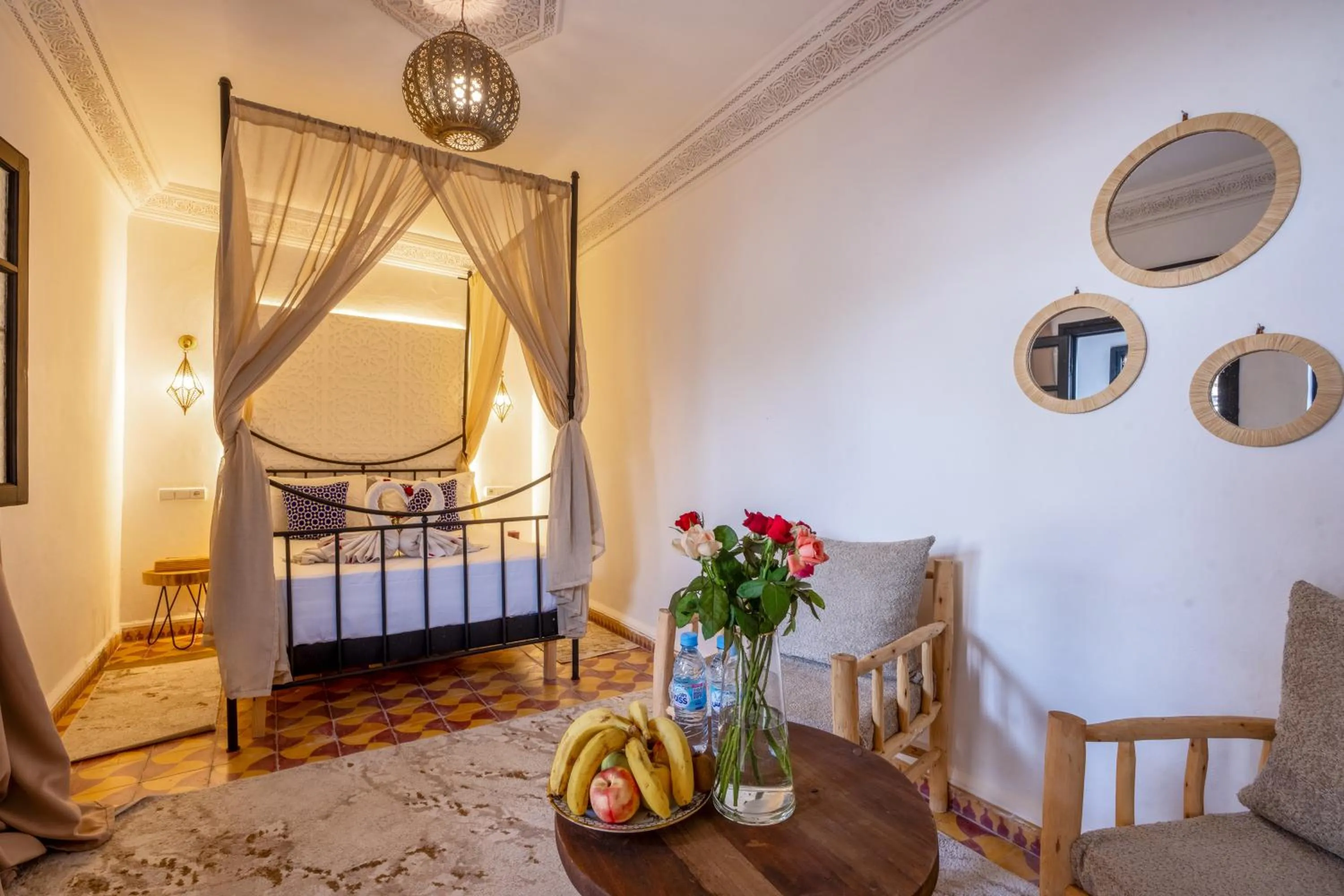 Bed in Riad des remparts Marrakech