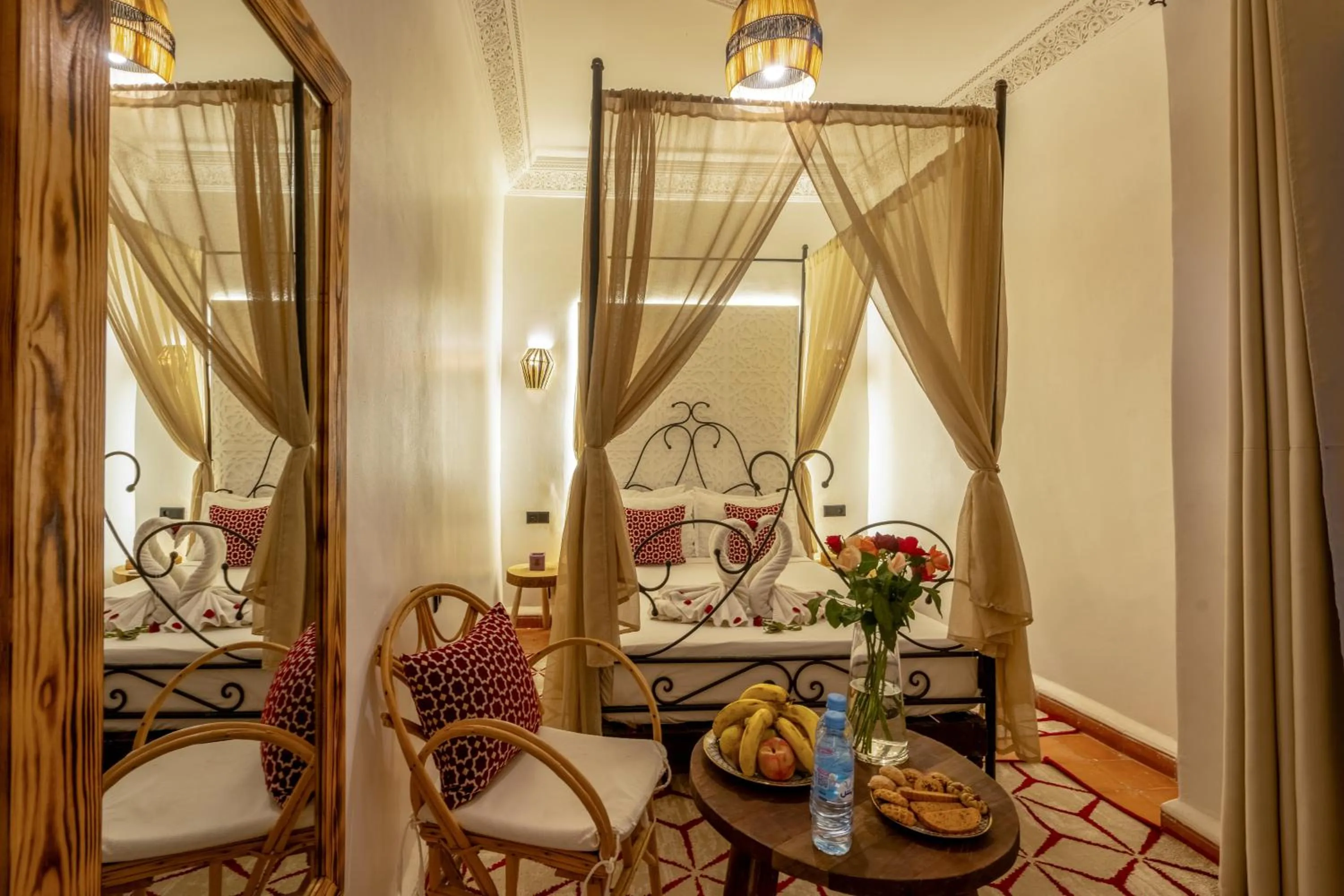 Seating area in Riad des remparts Marrakech