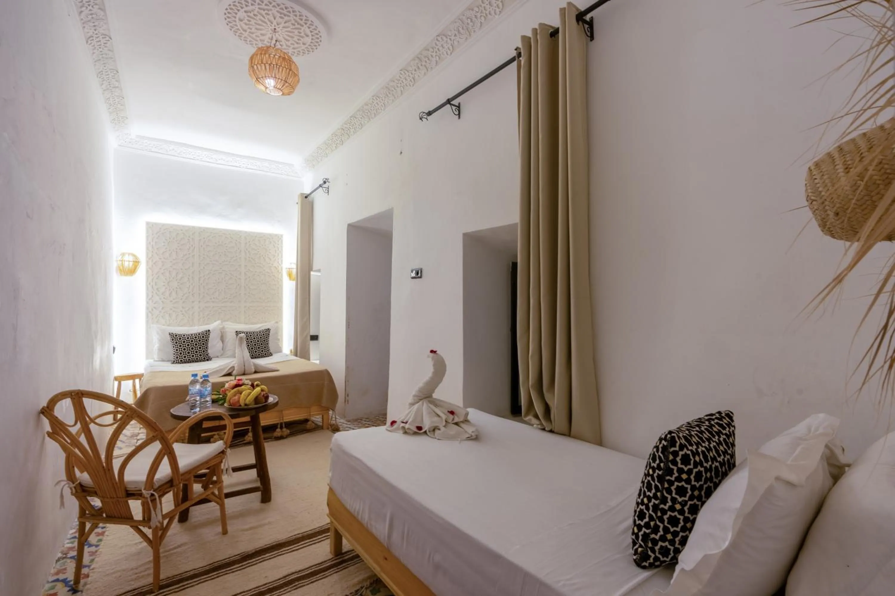 Bed in Riad des remparts Marrakech