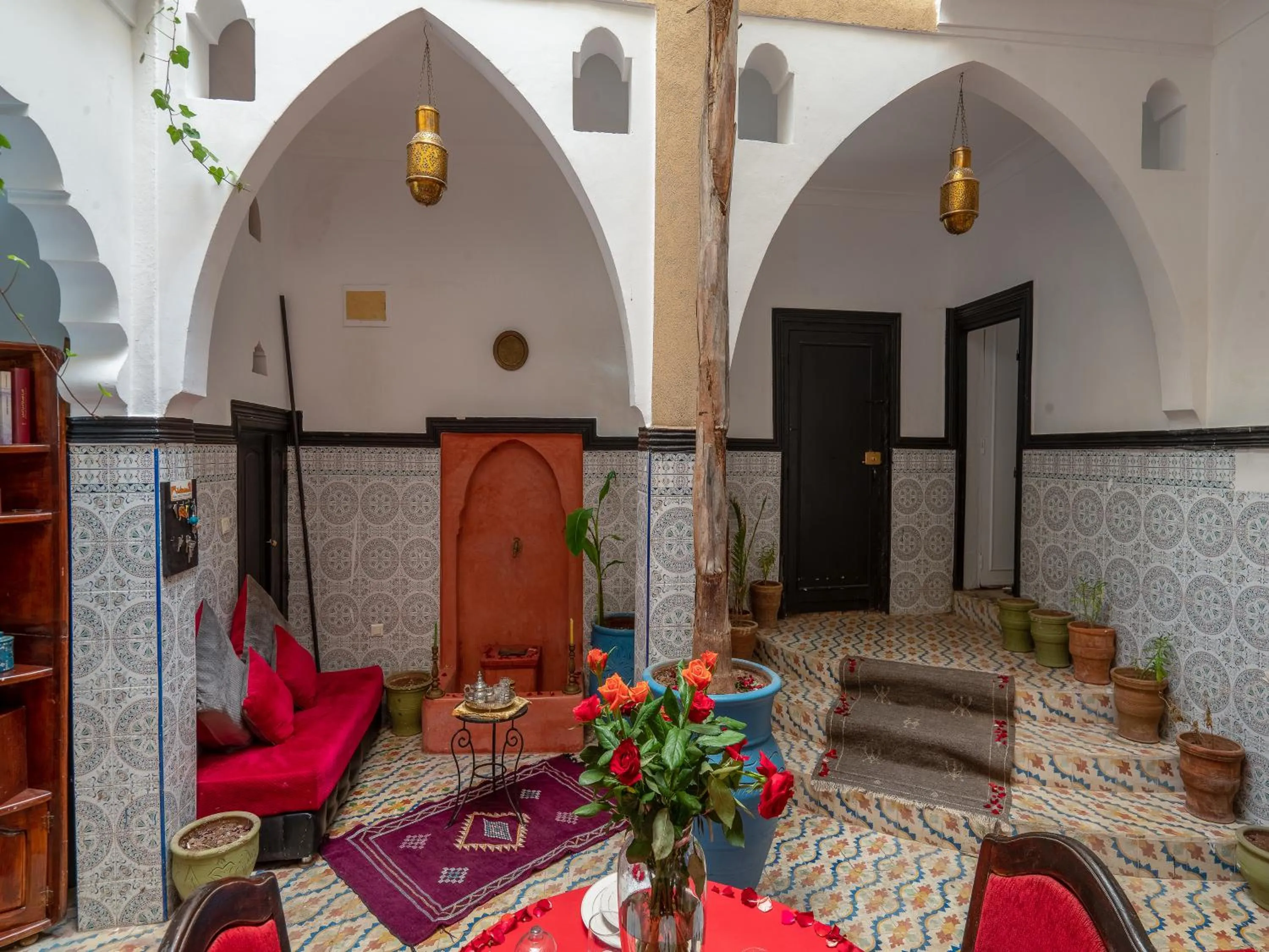 Living room in Riad des remparts Marrakech