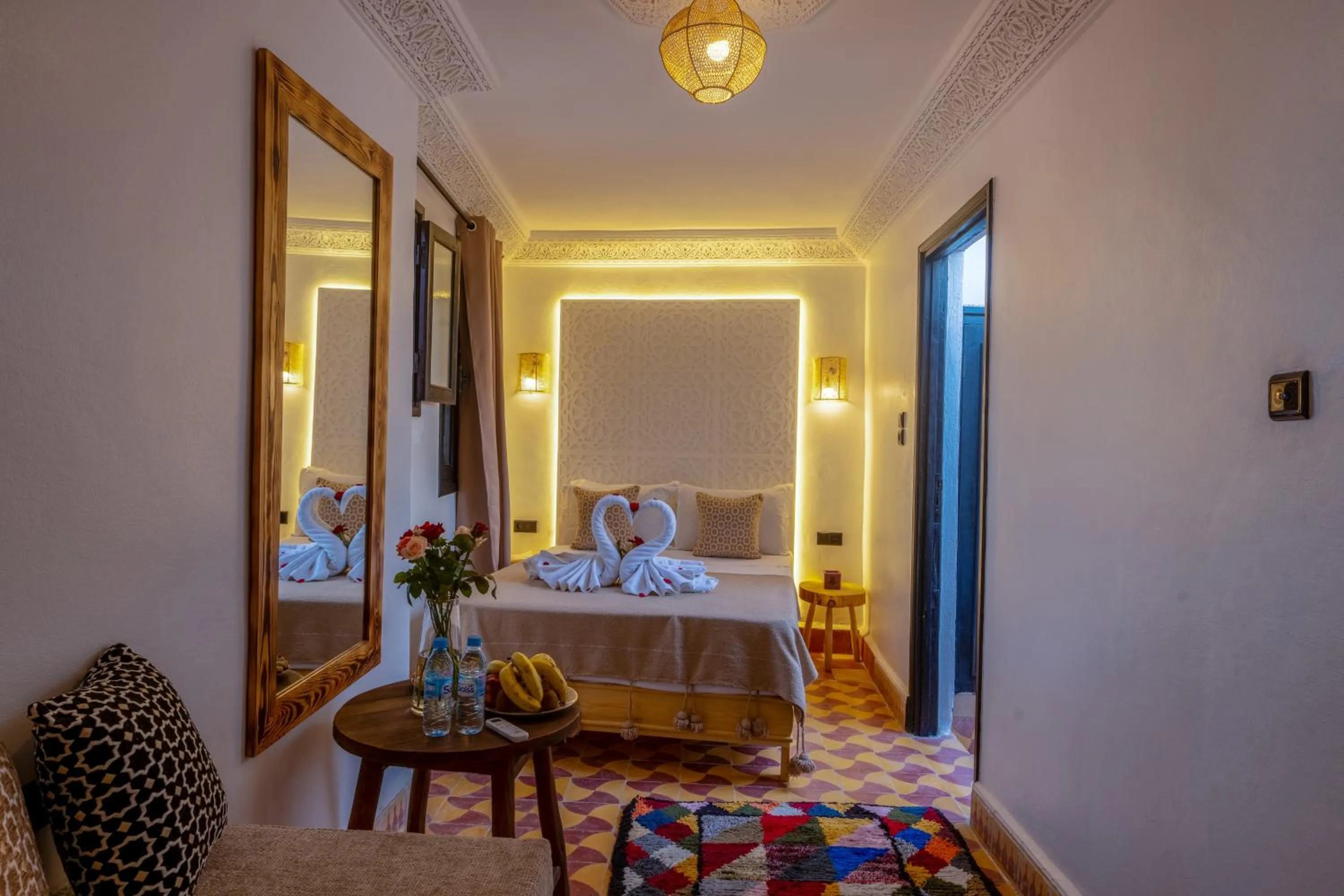 Bed in Riad des remparts Marrakech