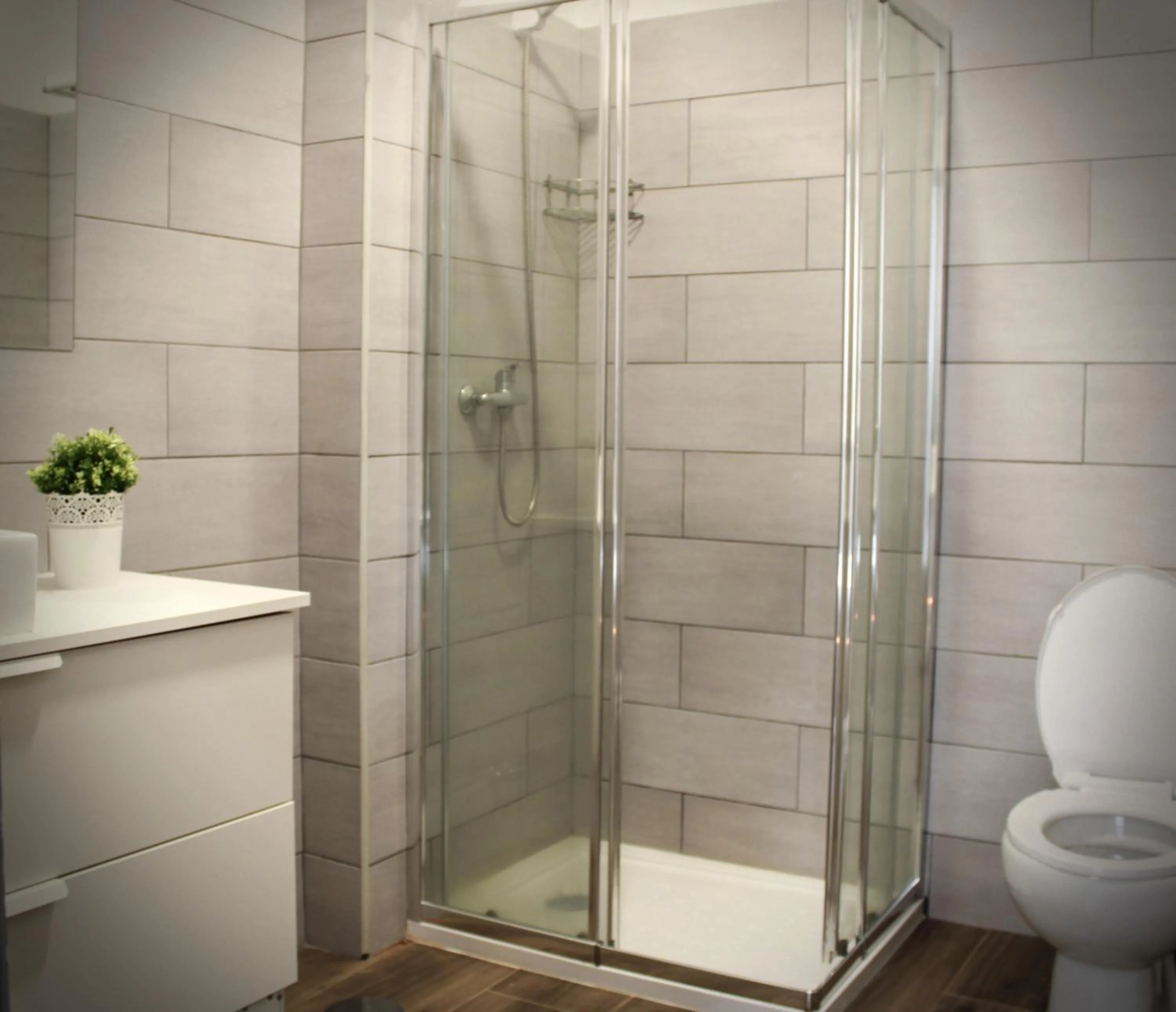 Shower in By Doors Hostel