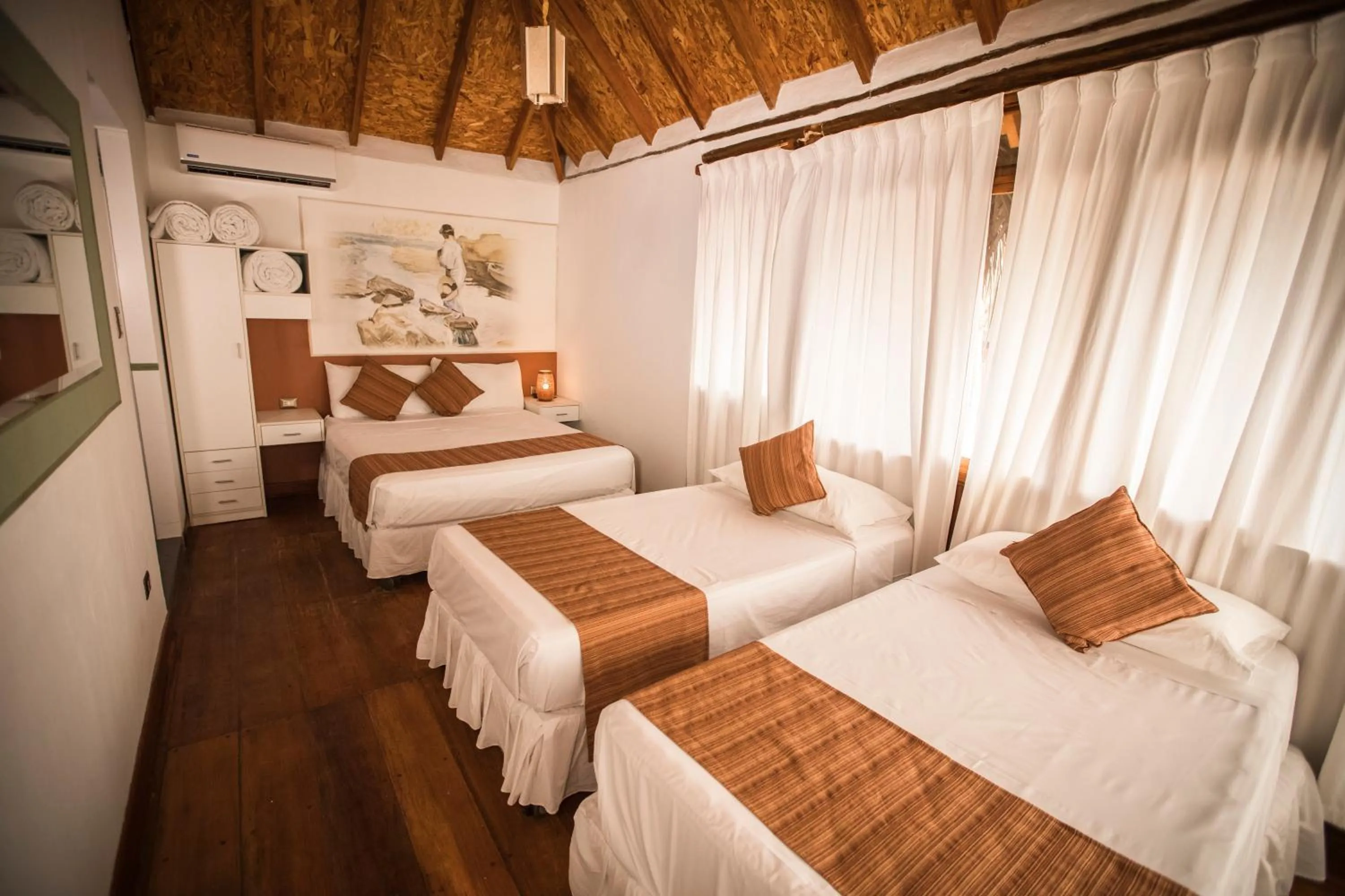 Bed in Vichayito Bungalows & Carpas by Aranwa Hotels
