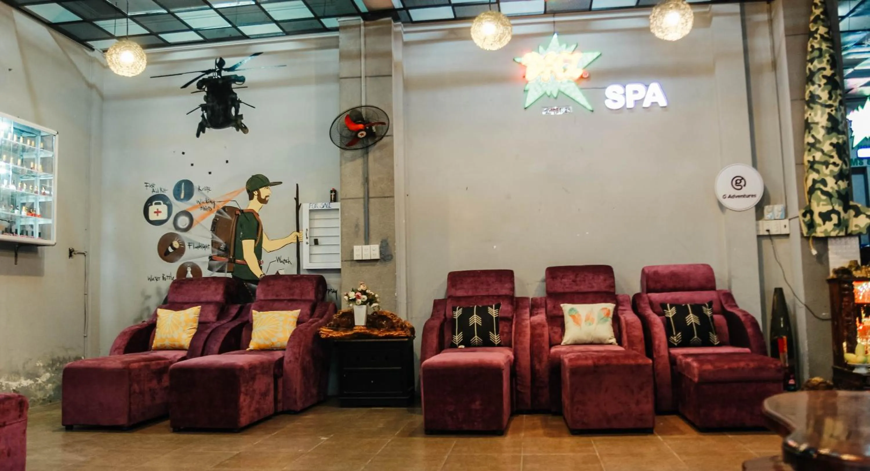 Lobby or reception in DMZ Hostel