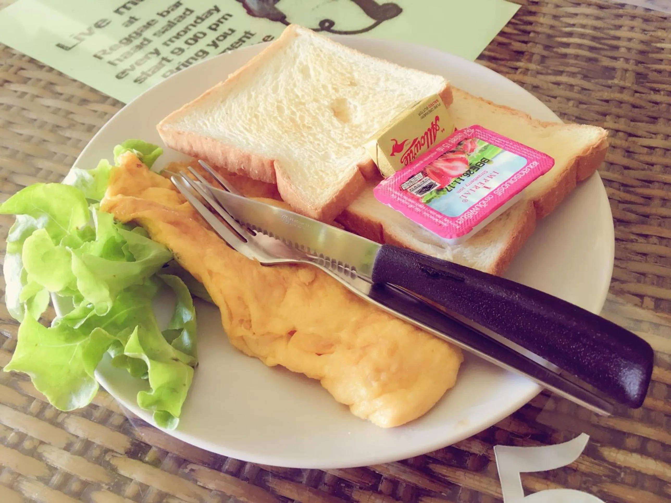 Continental breakfast in Reggae Village Haad Salad