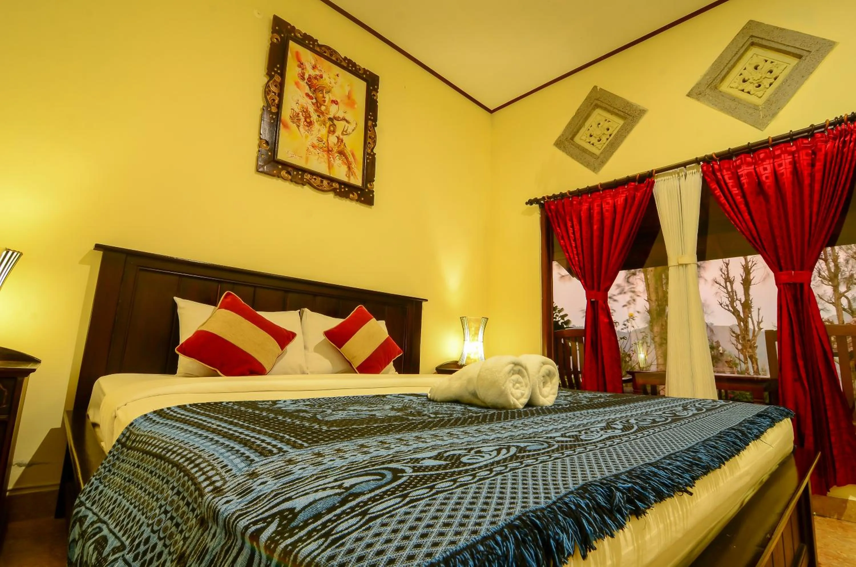 Bed in Mapa Lake View Bungalow