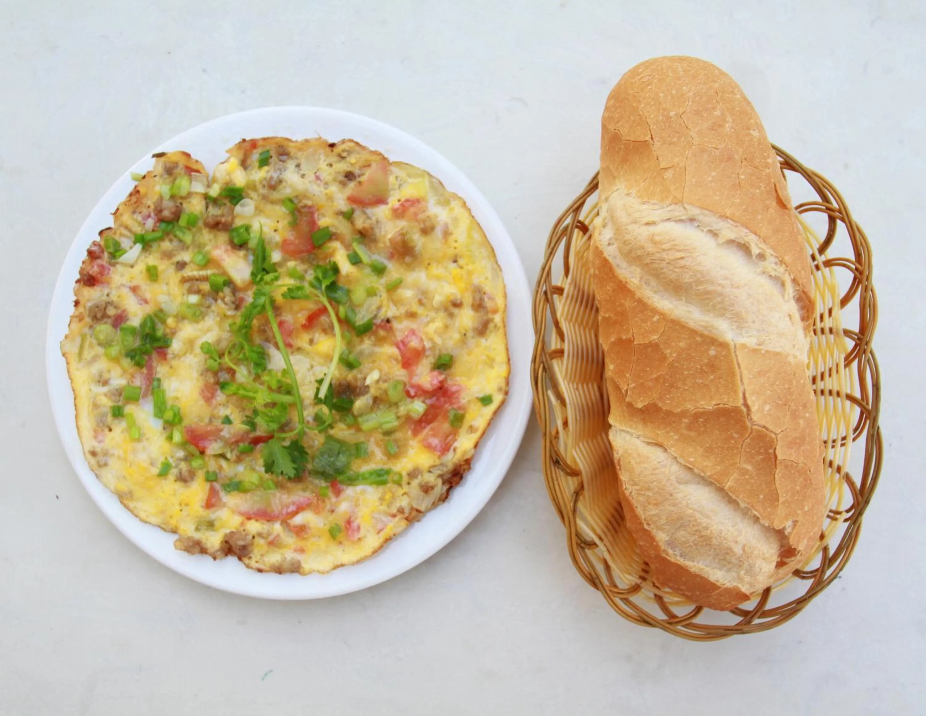 Asian breakfast in Ngoc Minh Hotel