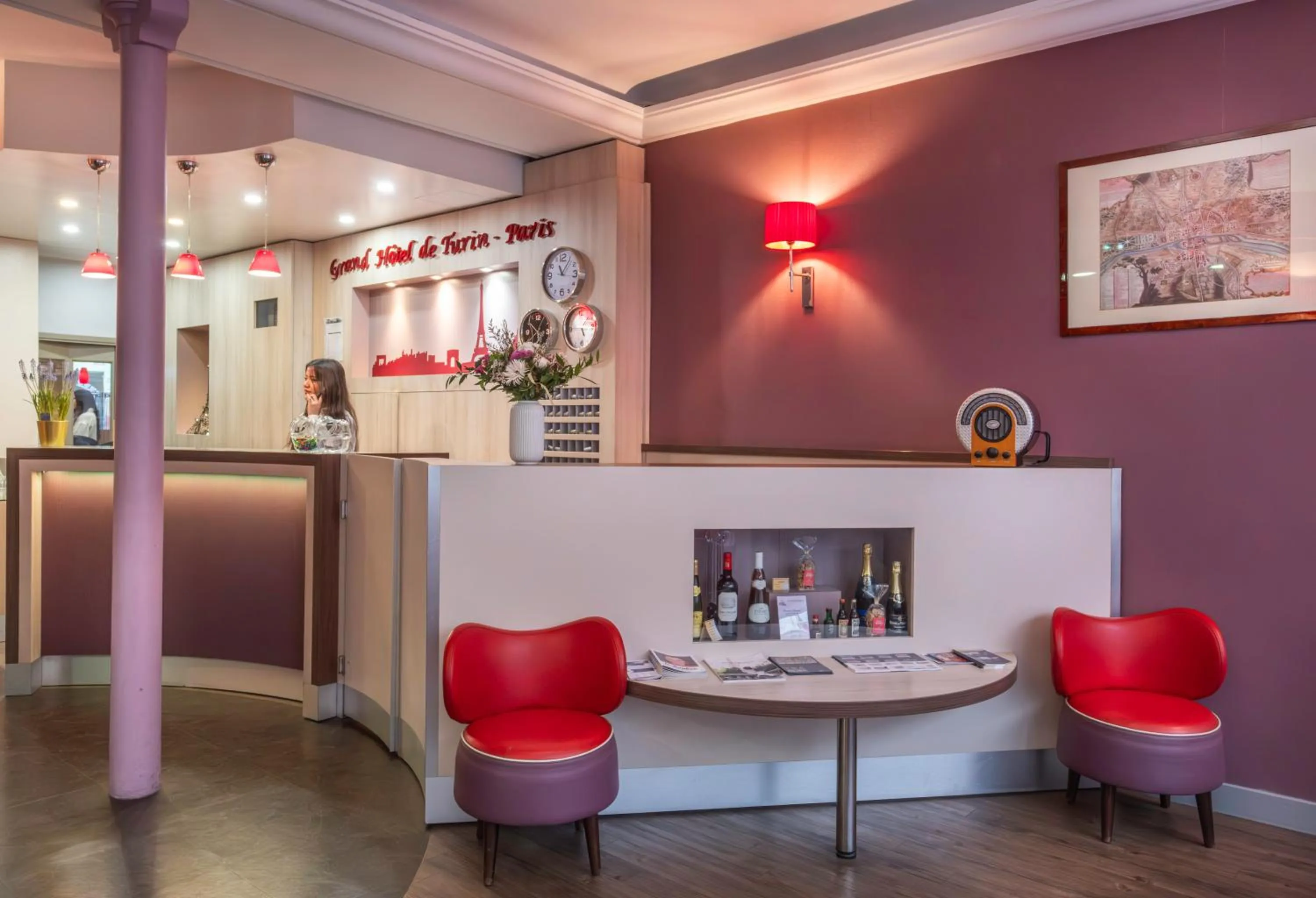 Lobby or reception in Grand Hôtel De Turin