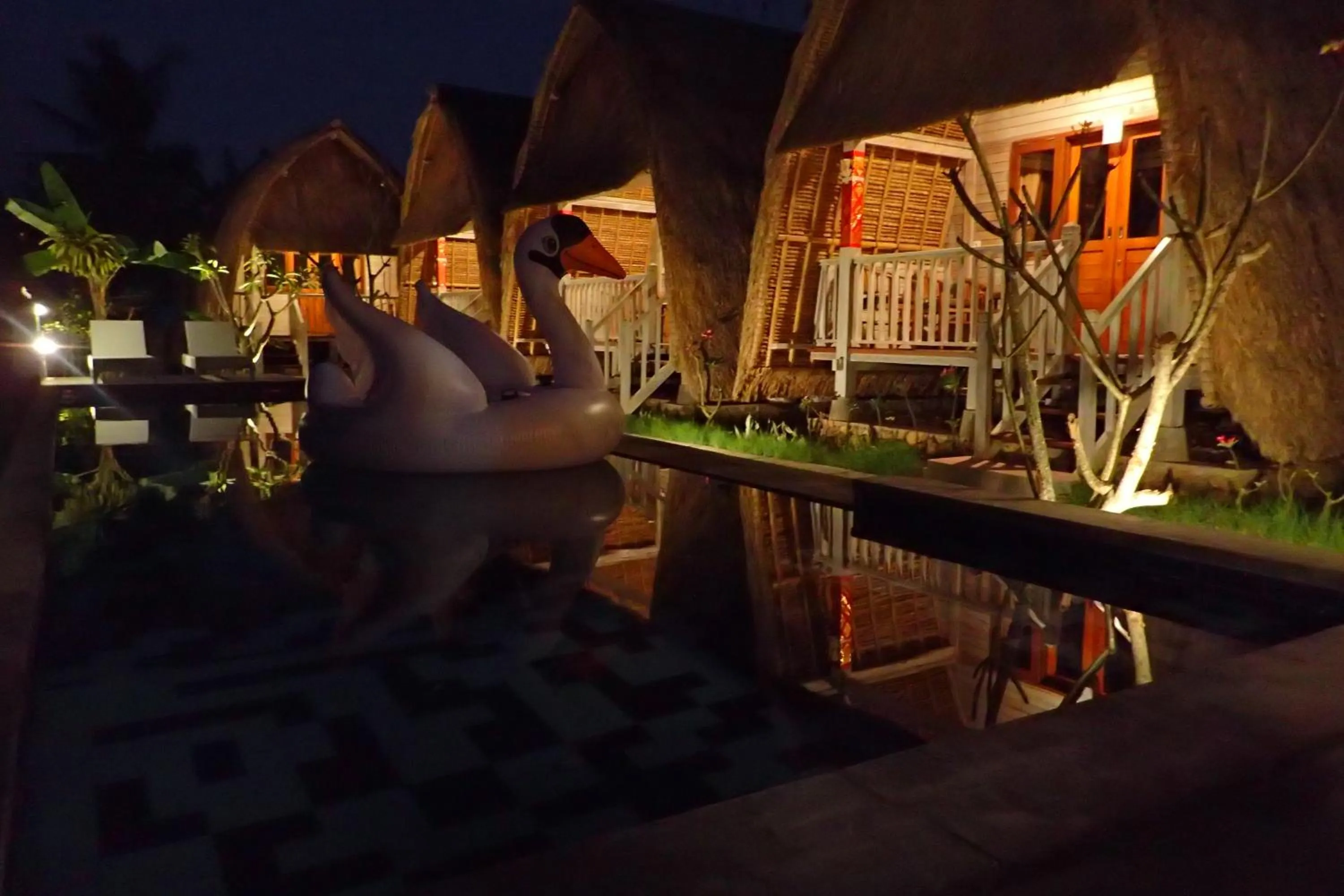 Pool view in HoneyBee Huts