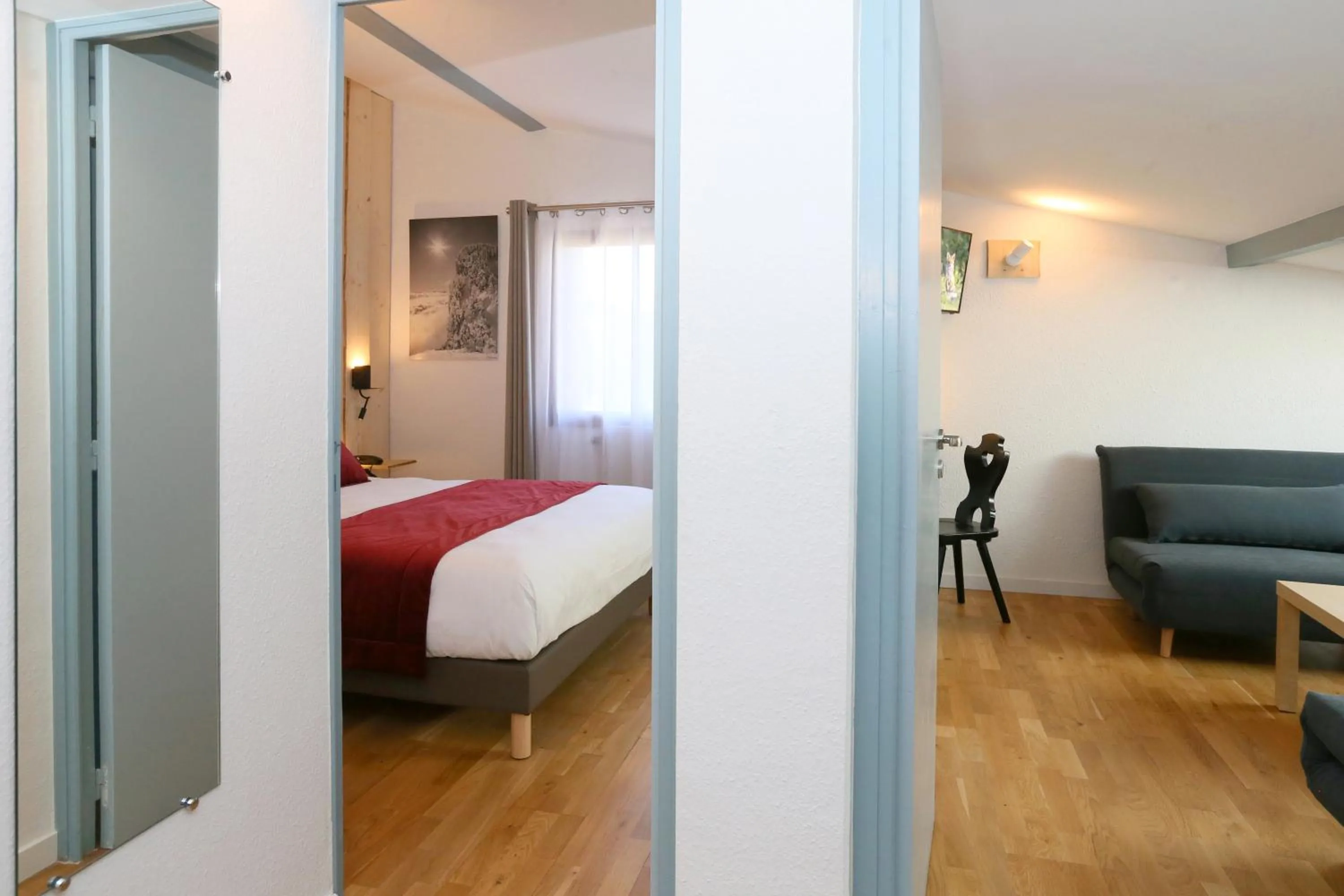 Bed in Hôtel Restaurant La Buffe