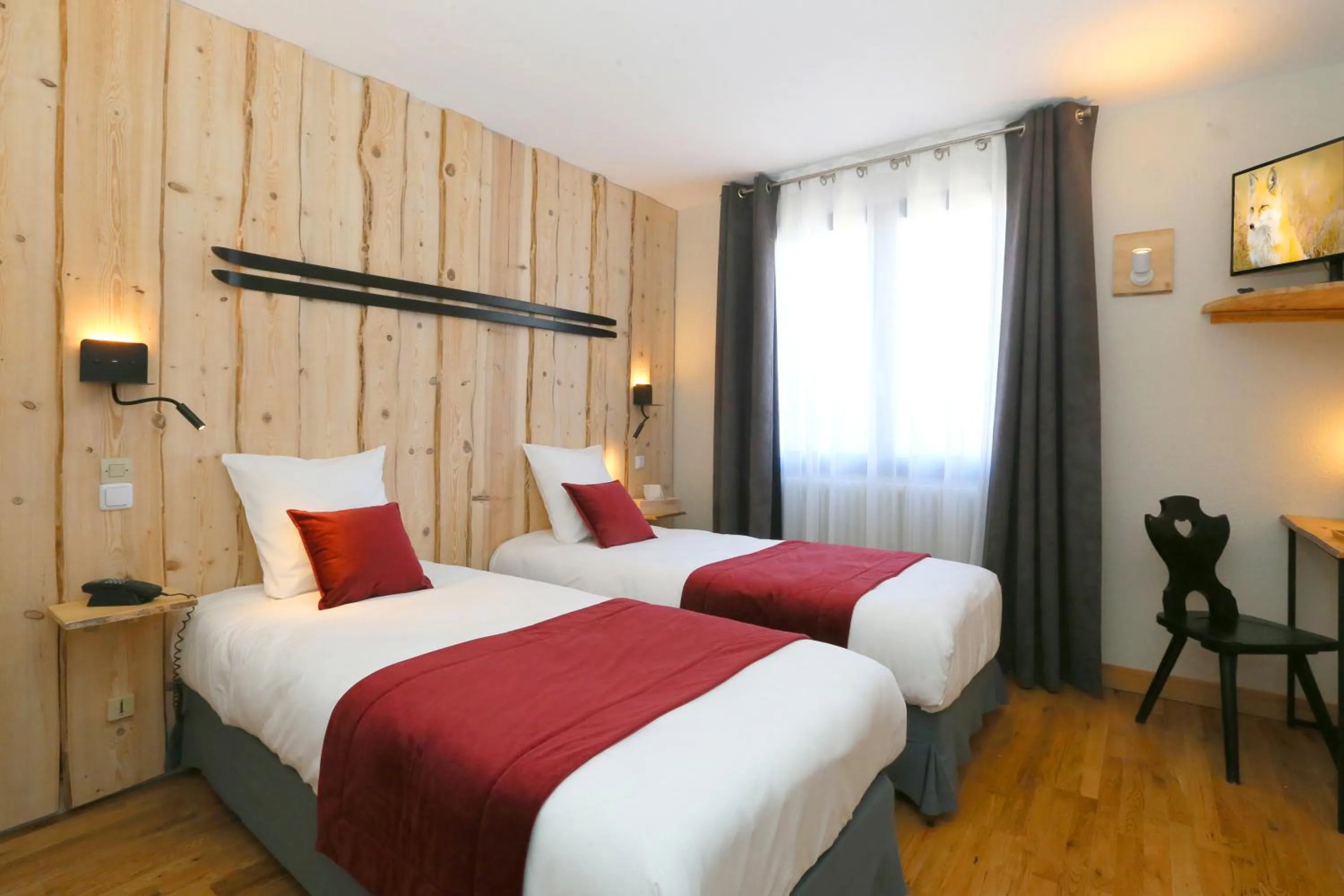 Bed in Hôtel Restaurant La Buffe