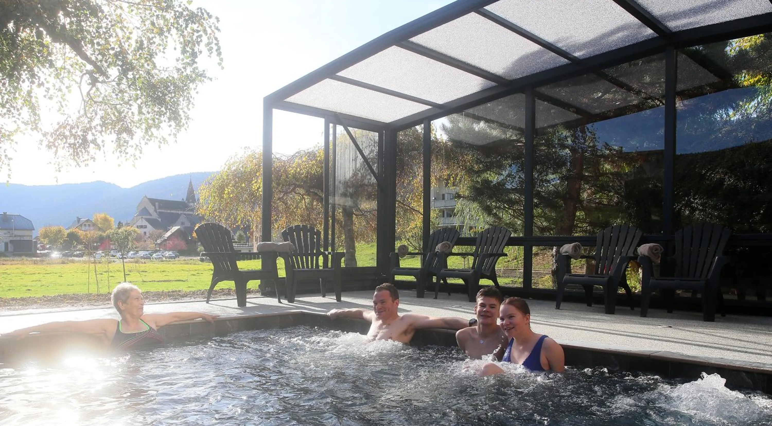 Swimming pool in Hôtel Restaurant La Buffe