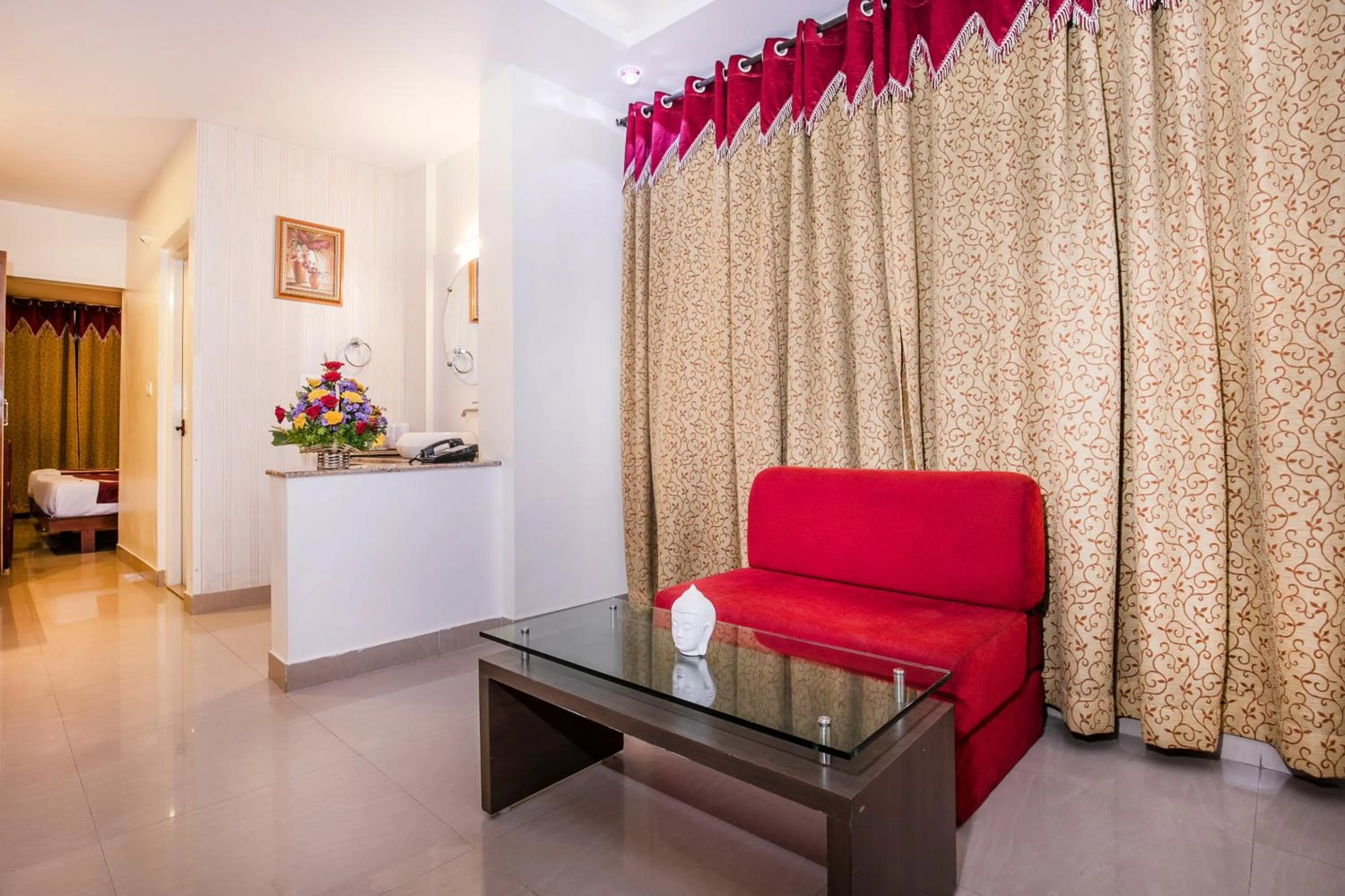 Living room in Aishwarya Residency