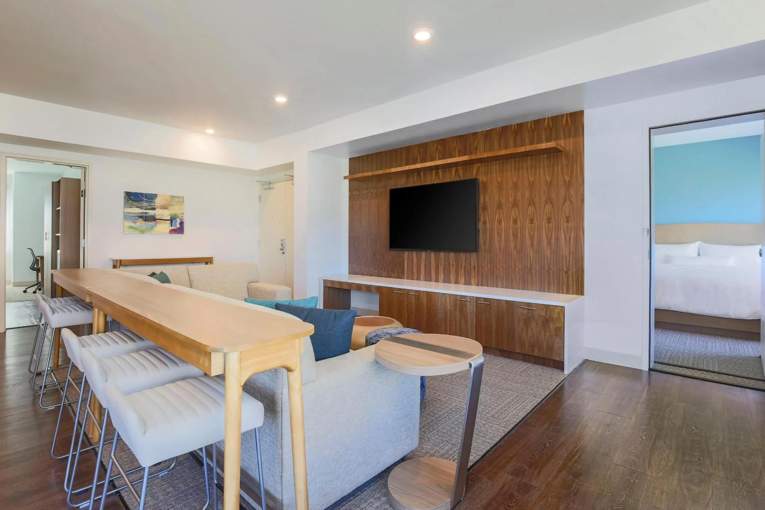 Bedroom, Bed in Element Ontario Rancho Cucamonga