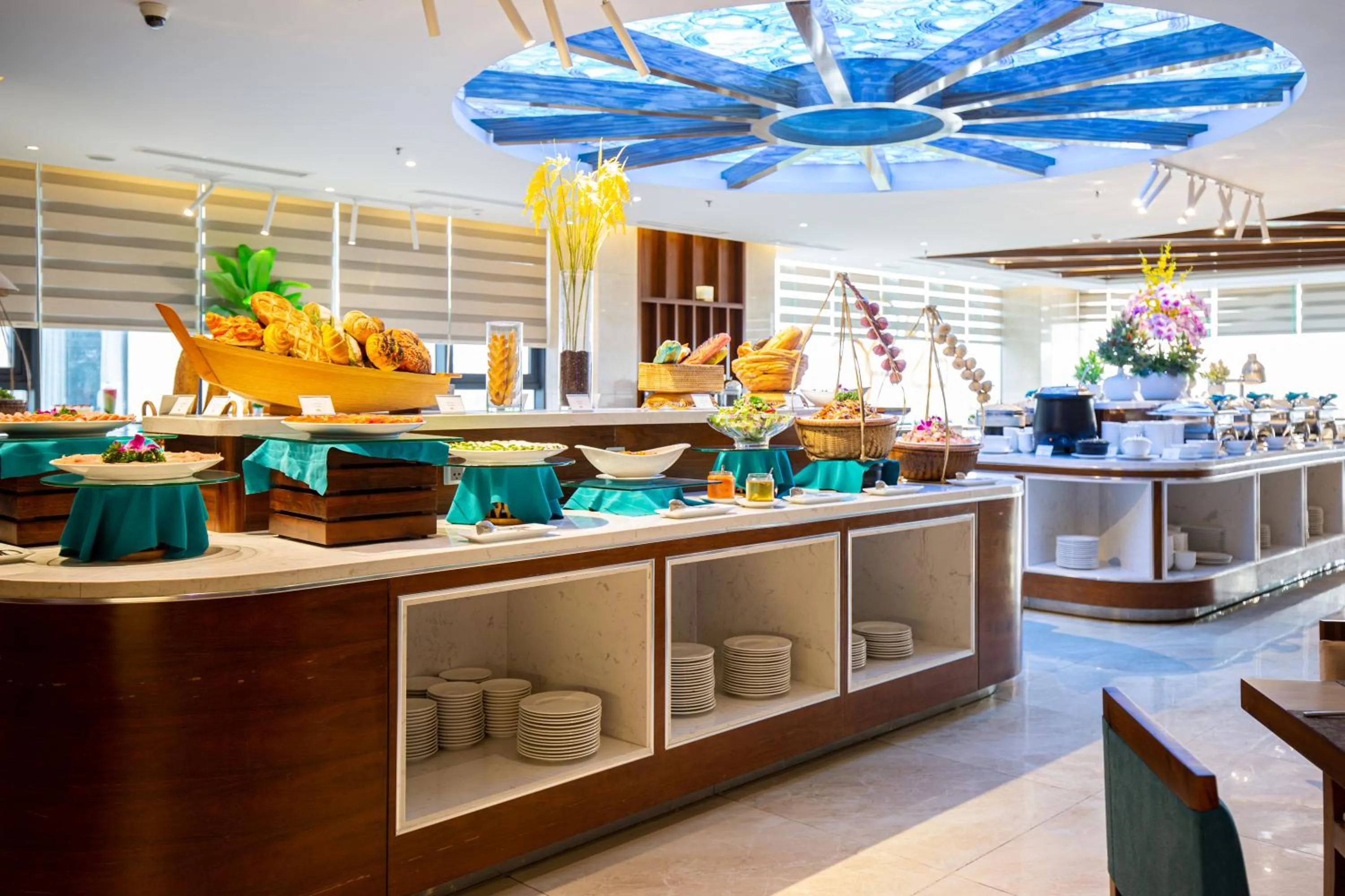 Buffet breakfast in Maximilan Danang Beach Hotel